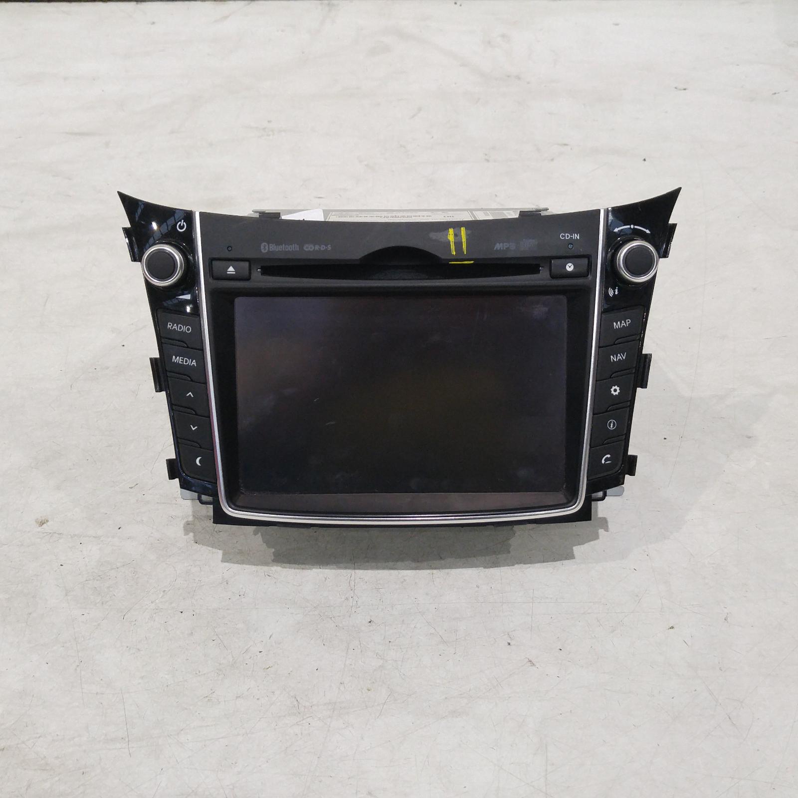 I30 Stereo/head Unit 2012-2017 7in touch screen,w/ sat nav,gd,03/12-02/17 00010131 #228936