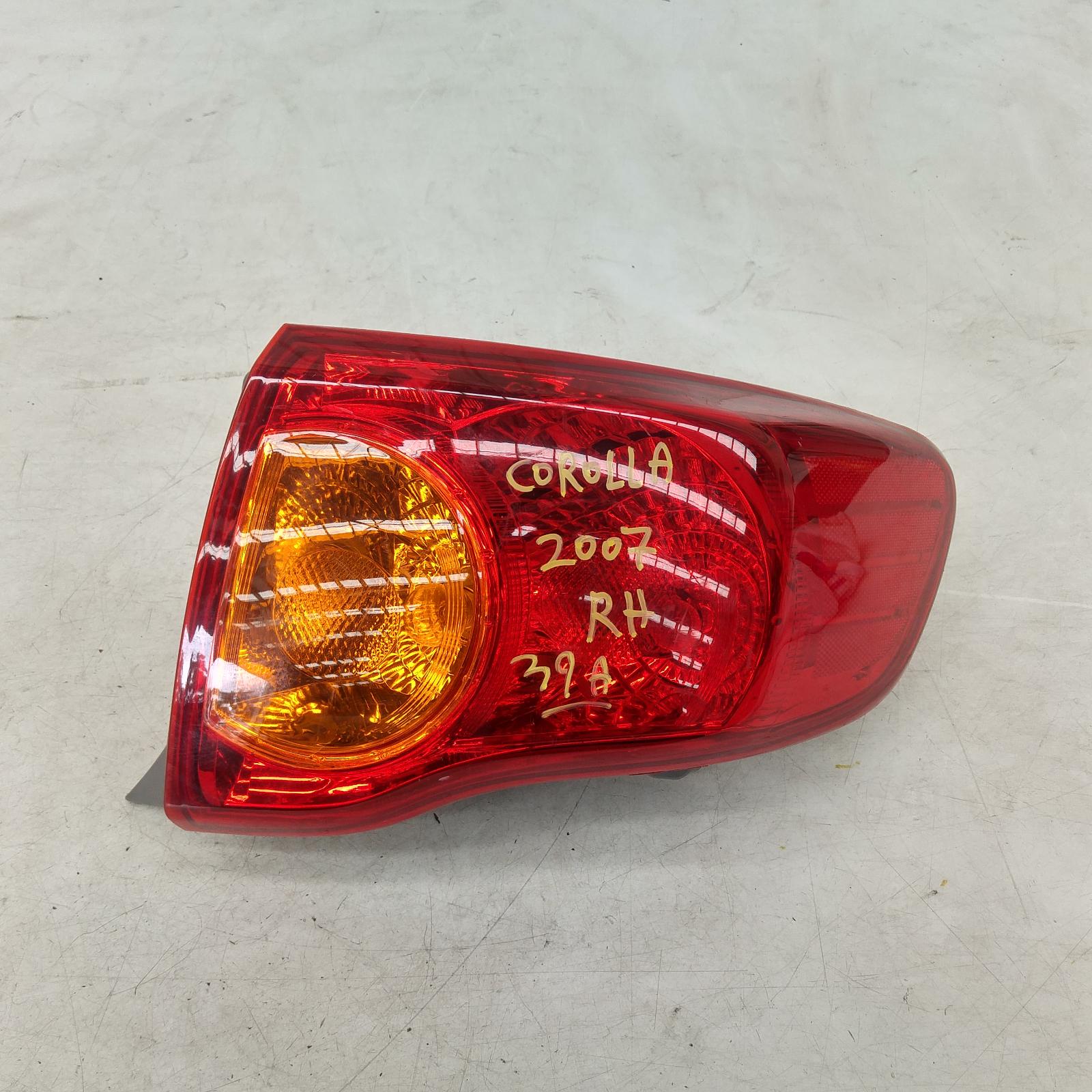 Corolla Taillight Right 2007-2010 zre152/153r,sedan,03/07-02/10 partwh #231865