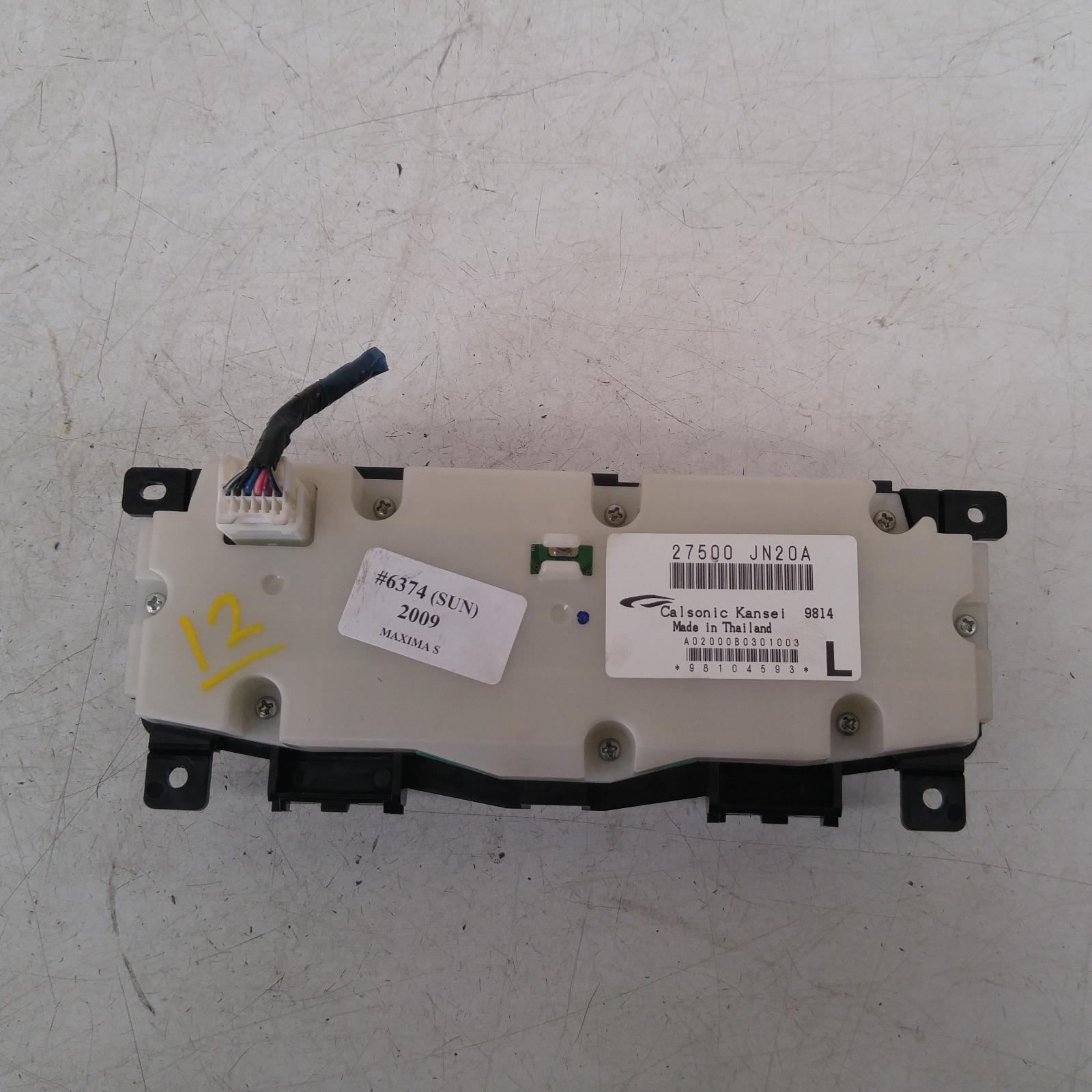 Maxima Heater/aircon Controls 2009-2014 j32,climate control type,06/09-09/14 00006374 #239210