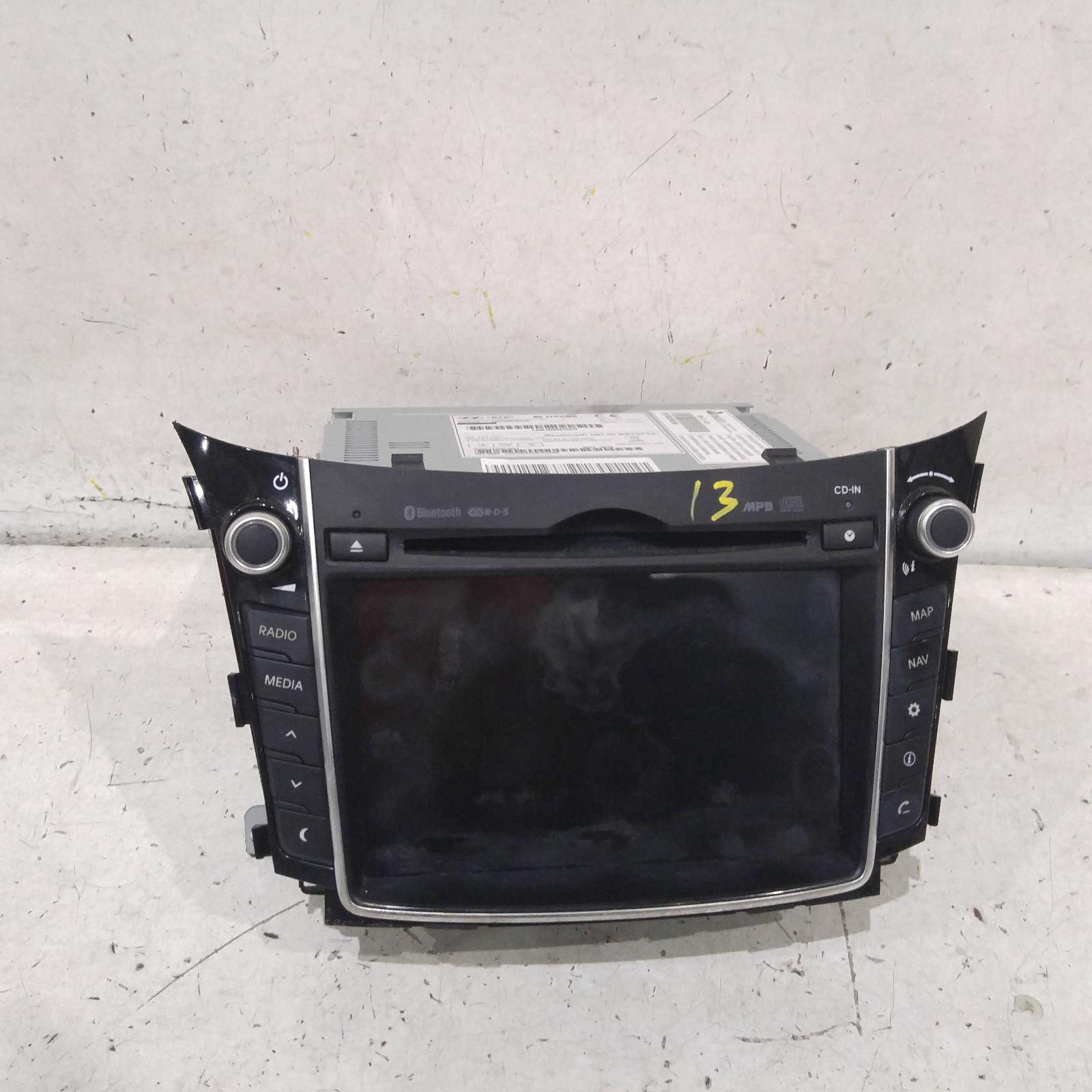 I30 Stereo/head Unit 2012-2017 7in touch screen,w/ sat nav,gd,03/12-02/17 00010682 #247068