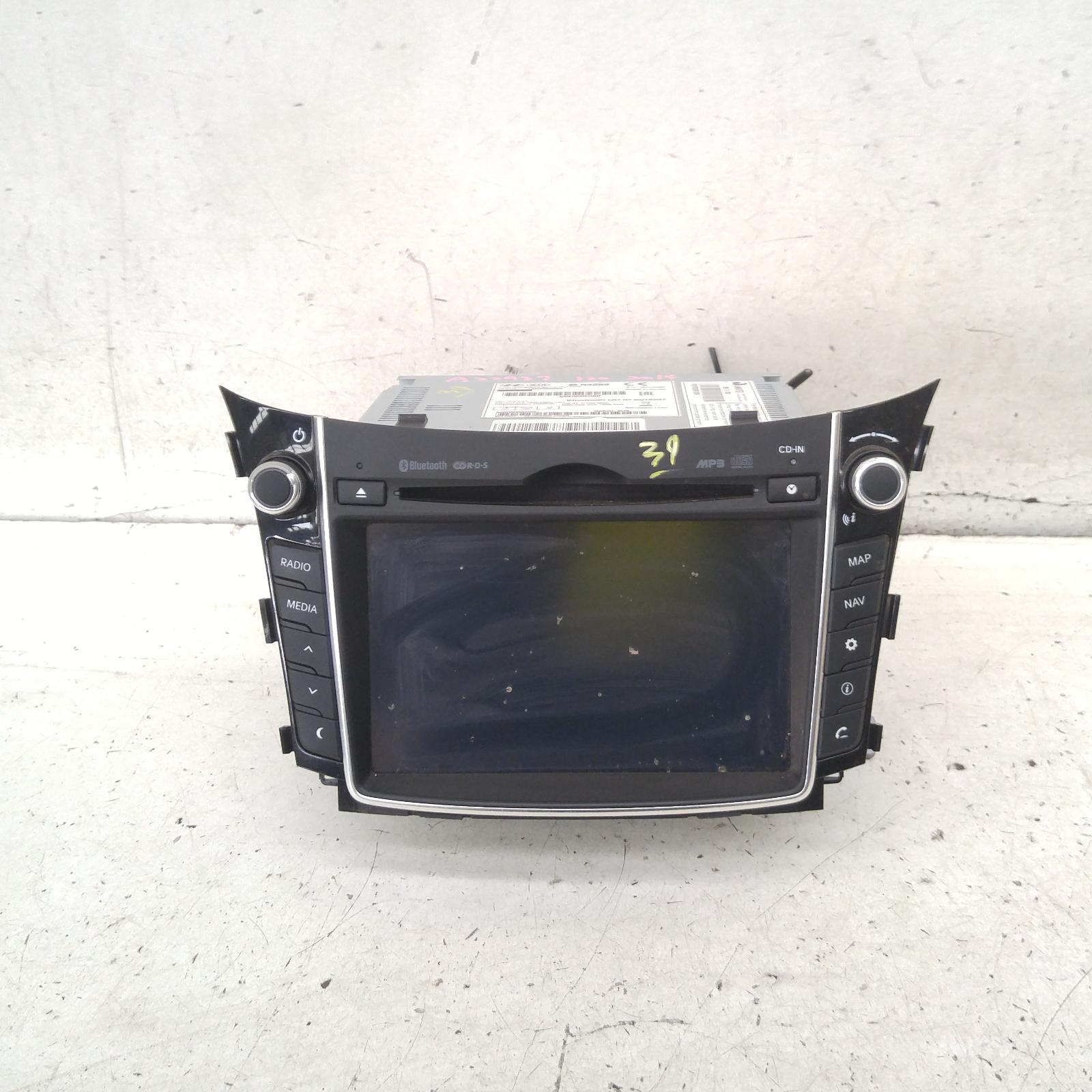 I30 Stereo/head Unit 2012-2017 7in touch screen,w/ sat nav,gd,03/12-02/17 partwh #250867