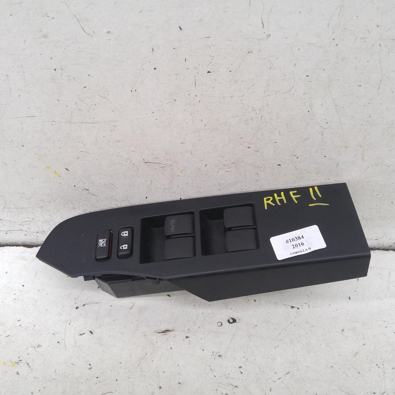 Corolla Power Door Window Switch 2015-2018 rh front (master switch),zre182r,hatch,standard,03/15-06/18 00010384 #255494