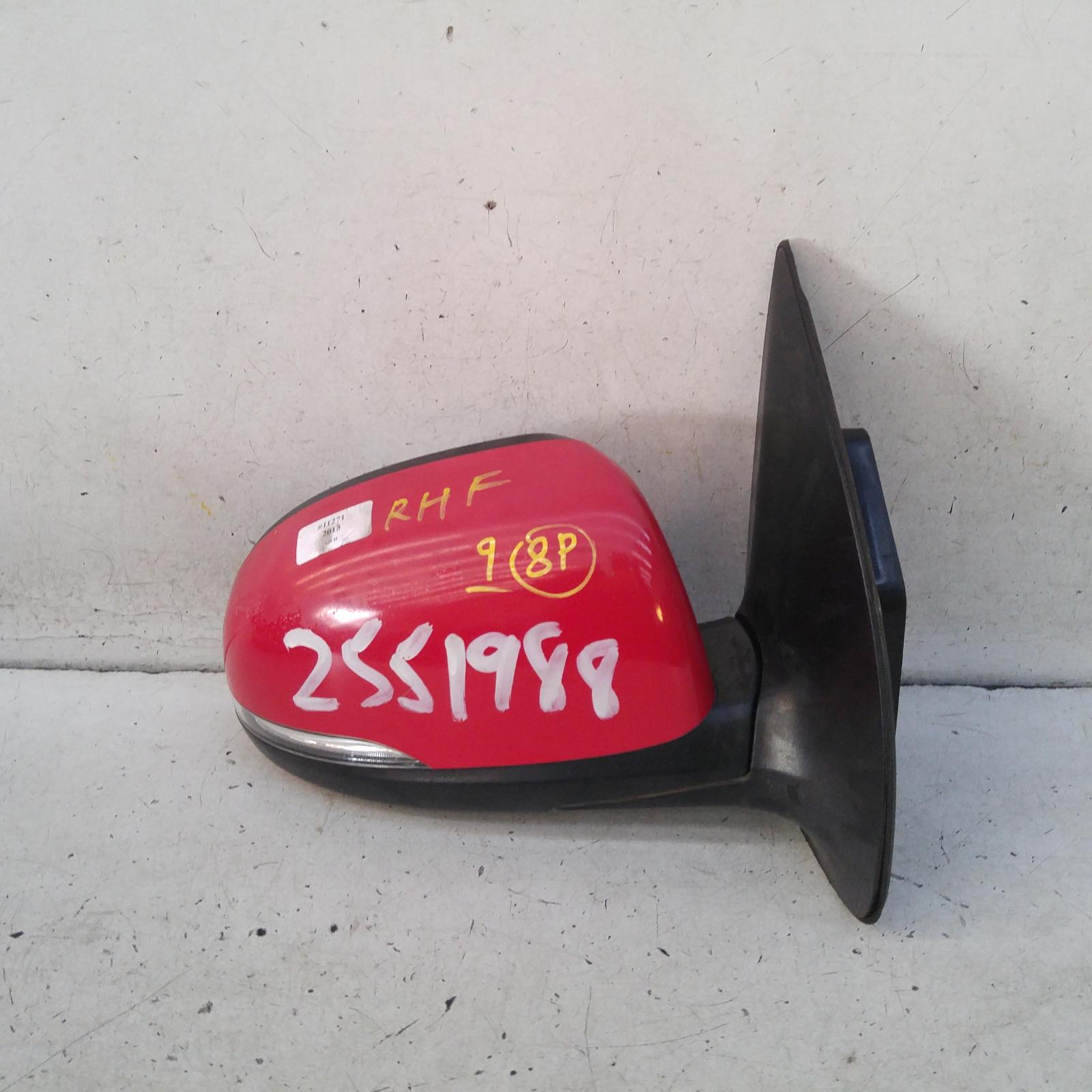 I20 Door Mirror Right 2012-2015 pb,power folding,w/ flasher type,03/12-12/15 00011271 #257609