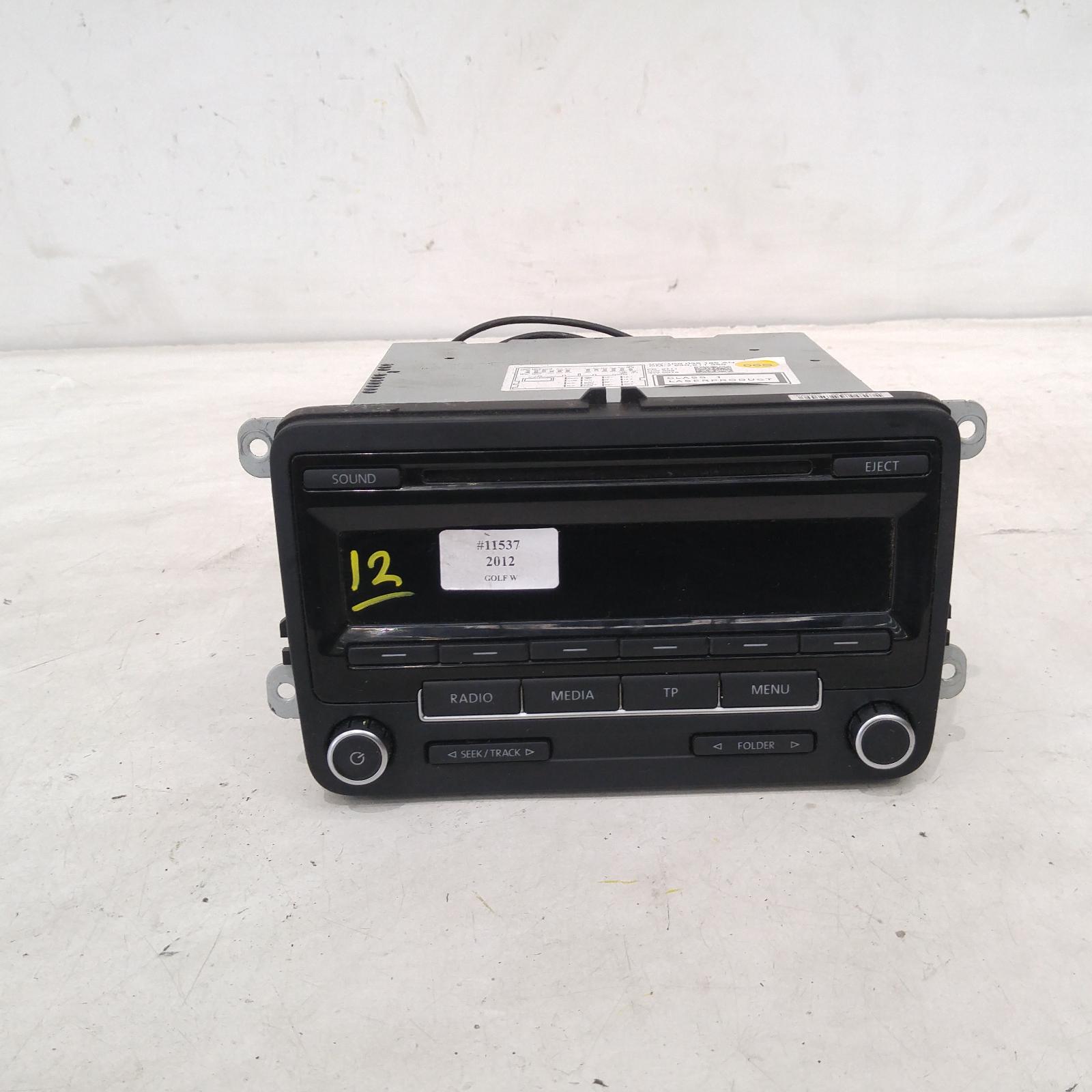 Golf Stereo/head Unit 2008-2016 single disc cd player (rcd310),gen 6,12/08-01/16 00011537 #262344