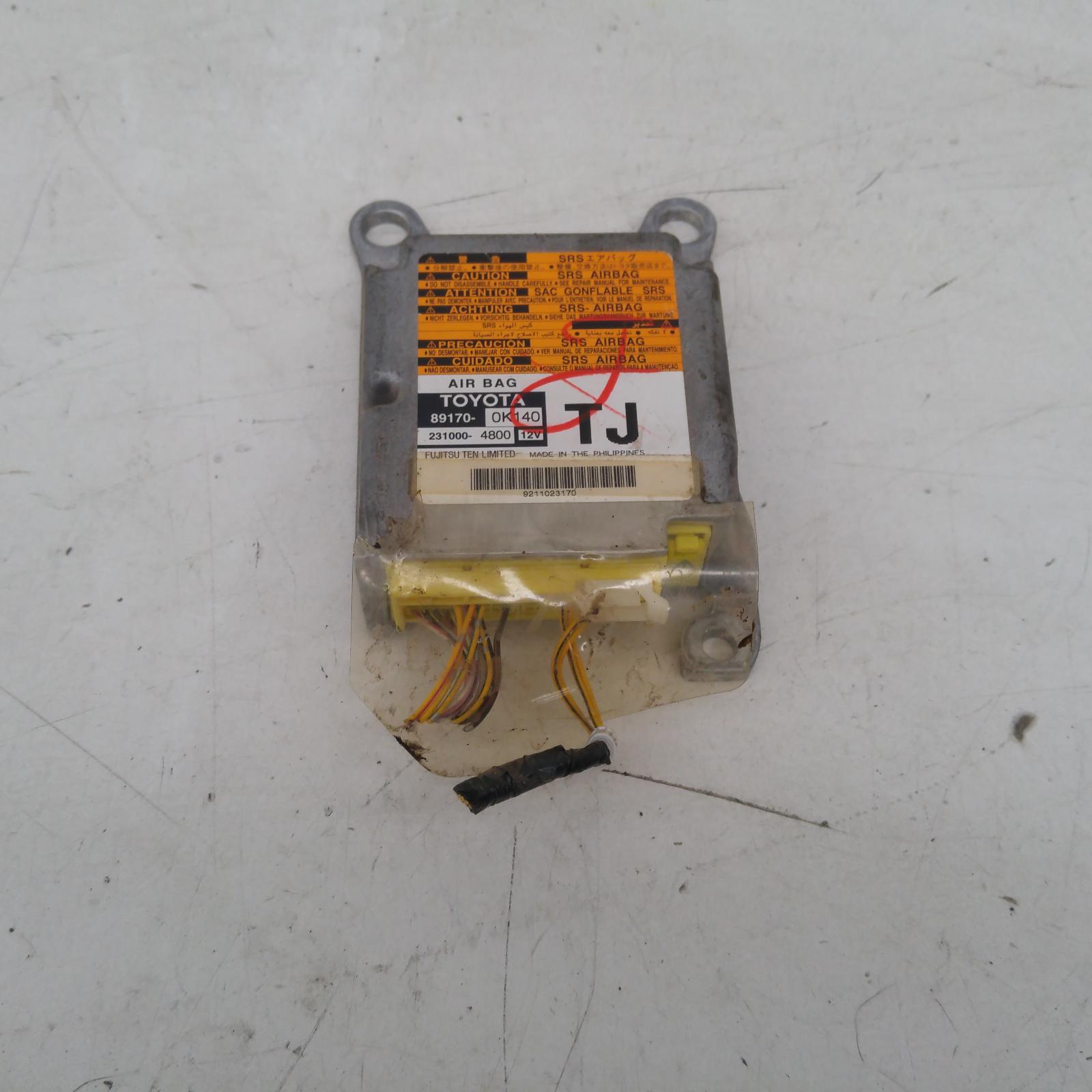 265790, Used airbag module/sensor for 2010 hilux module, p/n 891700k140, 03/0506/11