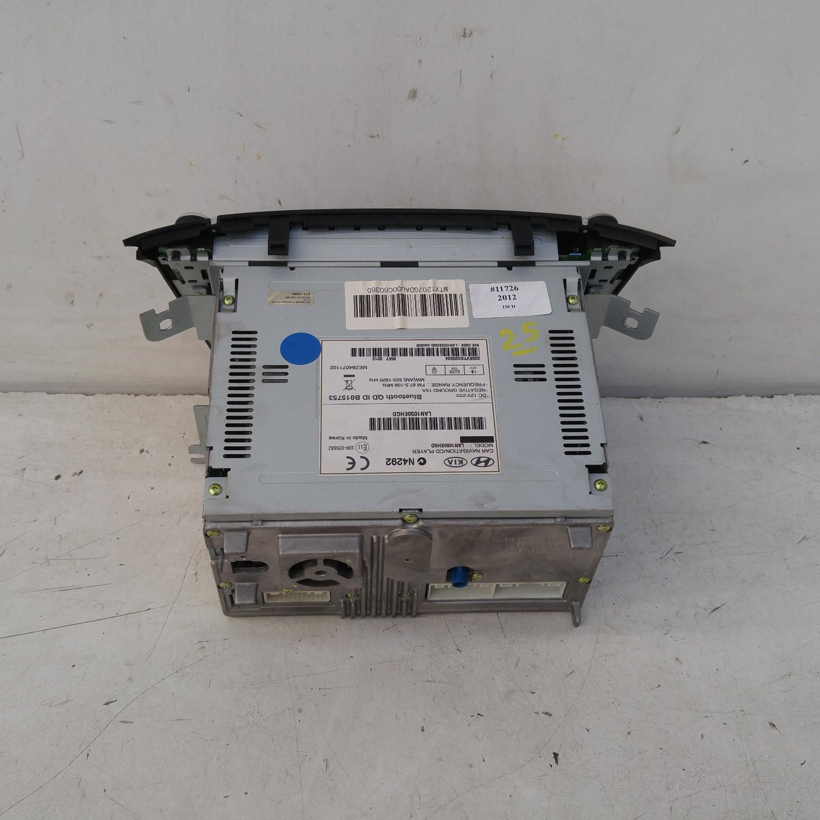 I30 Stereo/head Unit 2012-2017 7in touch screen,w/ sat nav,gd,03/12-02/17 00011726 #266855