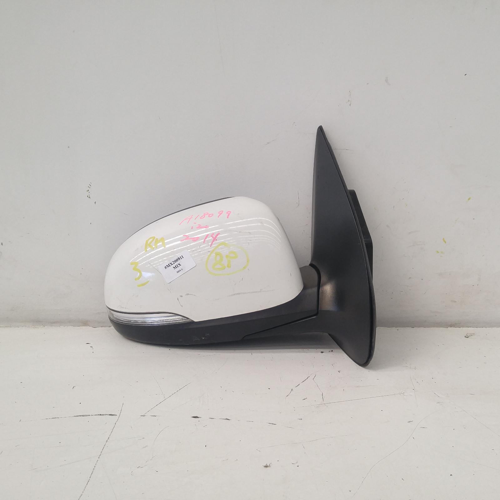 I20 Door Mirror Right 2012-2015 pb,power folding,w/ flasher type,03/12-12/15 partwh #268960