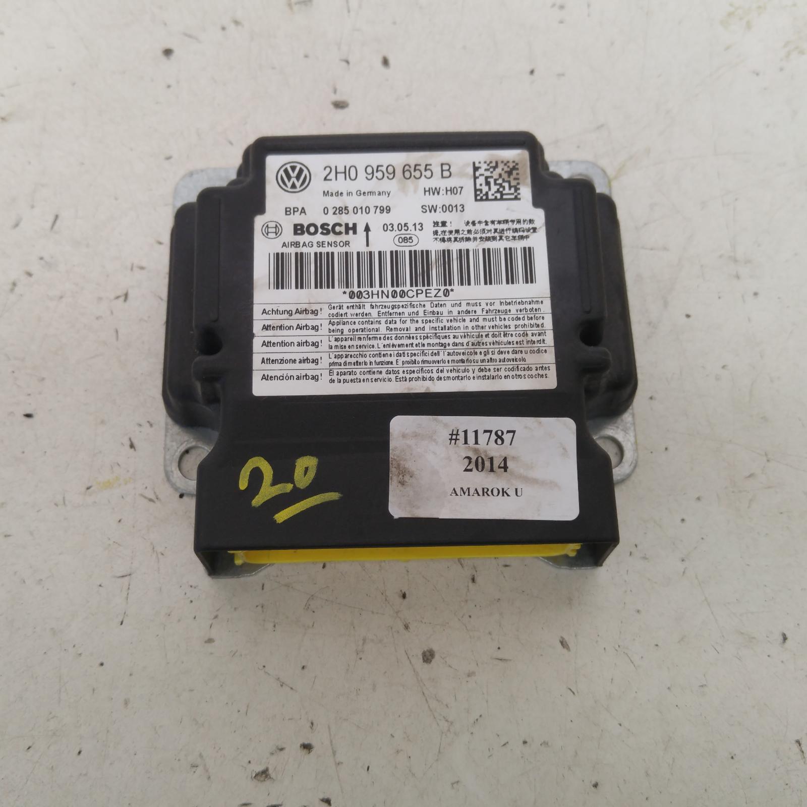272810, Used airbag module/sensor for 2014 Amarok module, 2h, 12/10