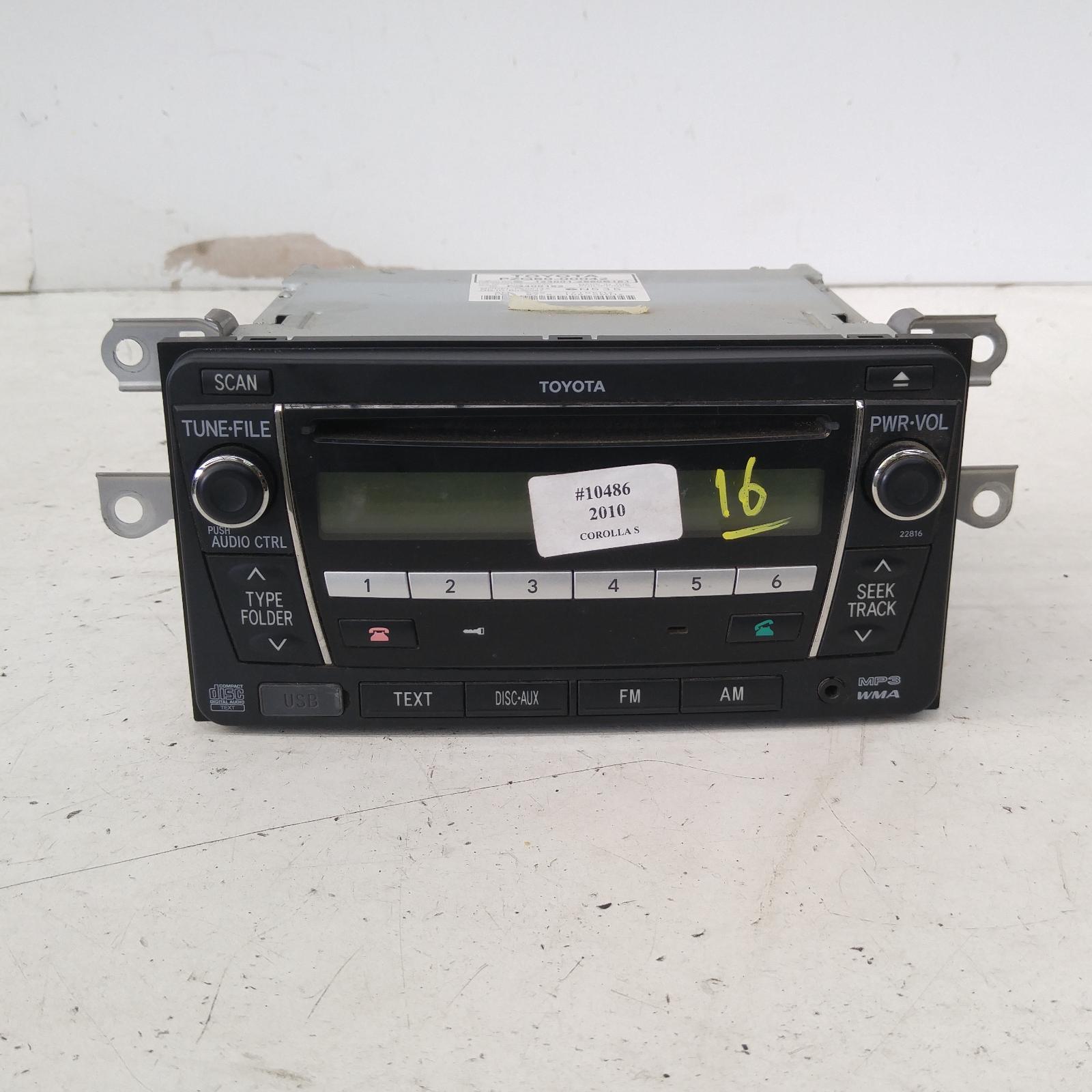 Corolla Stereo/head Unit 2007-2013 radio/cd player,zre152/153r,chrome button,03/07-10/13 00010486 #274145