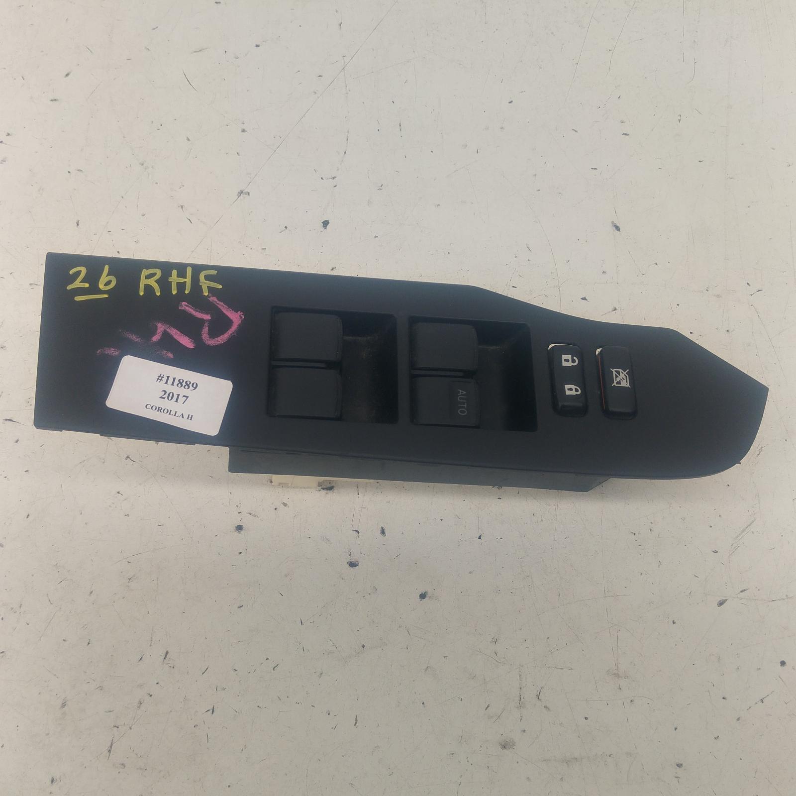 Corolla Power Door Window Switch 2015-2018 rh front (master switch),zre182r,hatch,standard,03/15-06/18 00011889 #275864