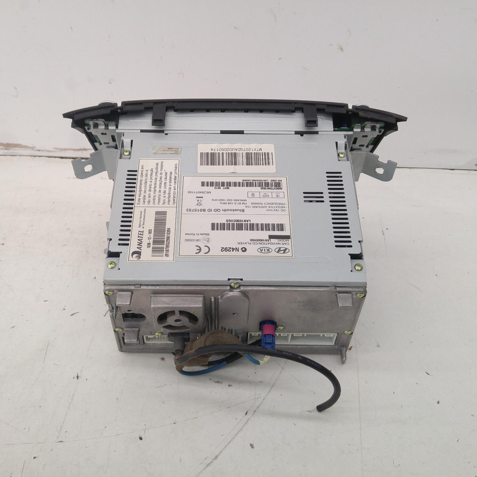 I30 Stereo/head Unit 2012-2017 7in touch screen,w/ sat nav,gd,03/12-02/17 00012105 #275999