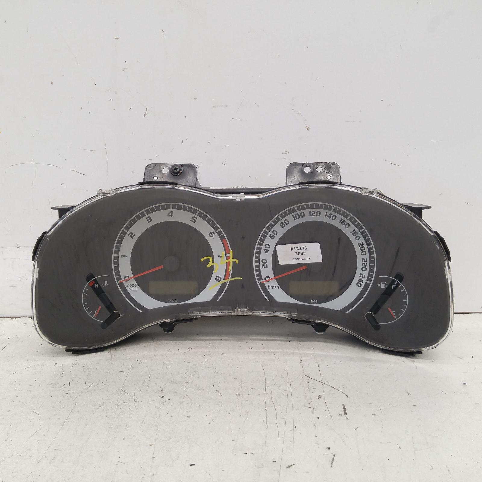 Corolla Instrument Cluster 2007-2010 auto,zre152/153r,sedan,standard type,03/07-02/10 00012273 #280871