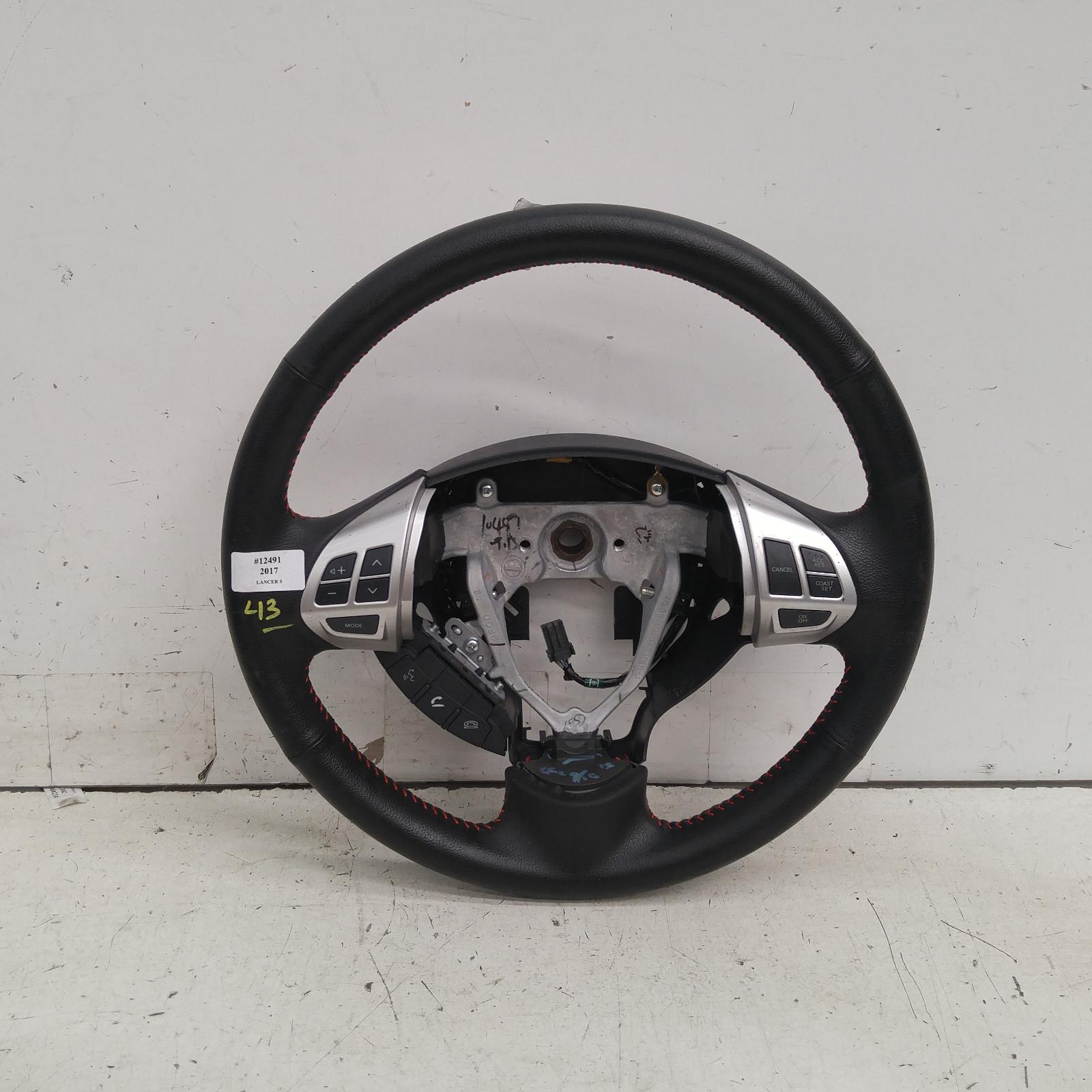286435, Used steering wheel for 2017 lancer leather, cf, 11/1512/17