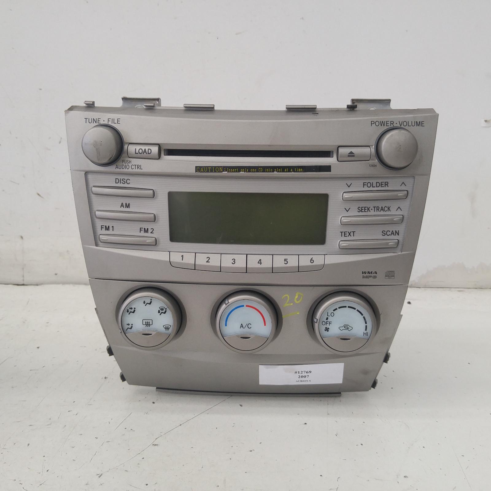 Aurion Stereo/head Unit 2006-2012 cd player,gsv40r,10/06-03/12 00012769 #294639