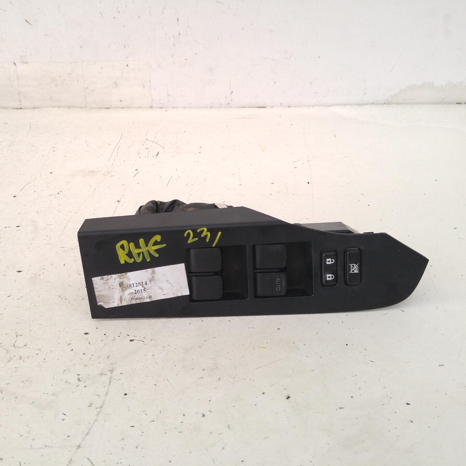 Corolla Power Door Window Switch 2015-2018 rh front (master switch),zre182r,hatch,standard,03/15-06/18 00012814 #296360