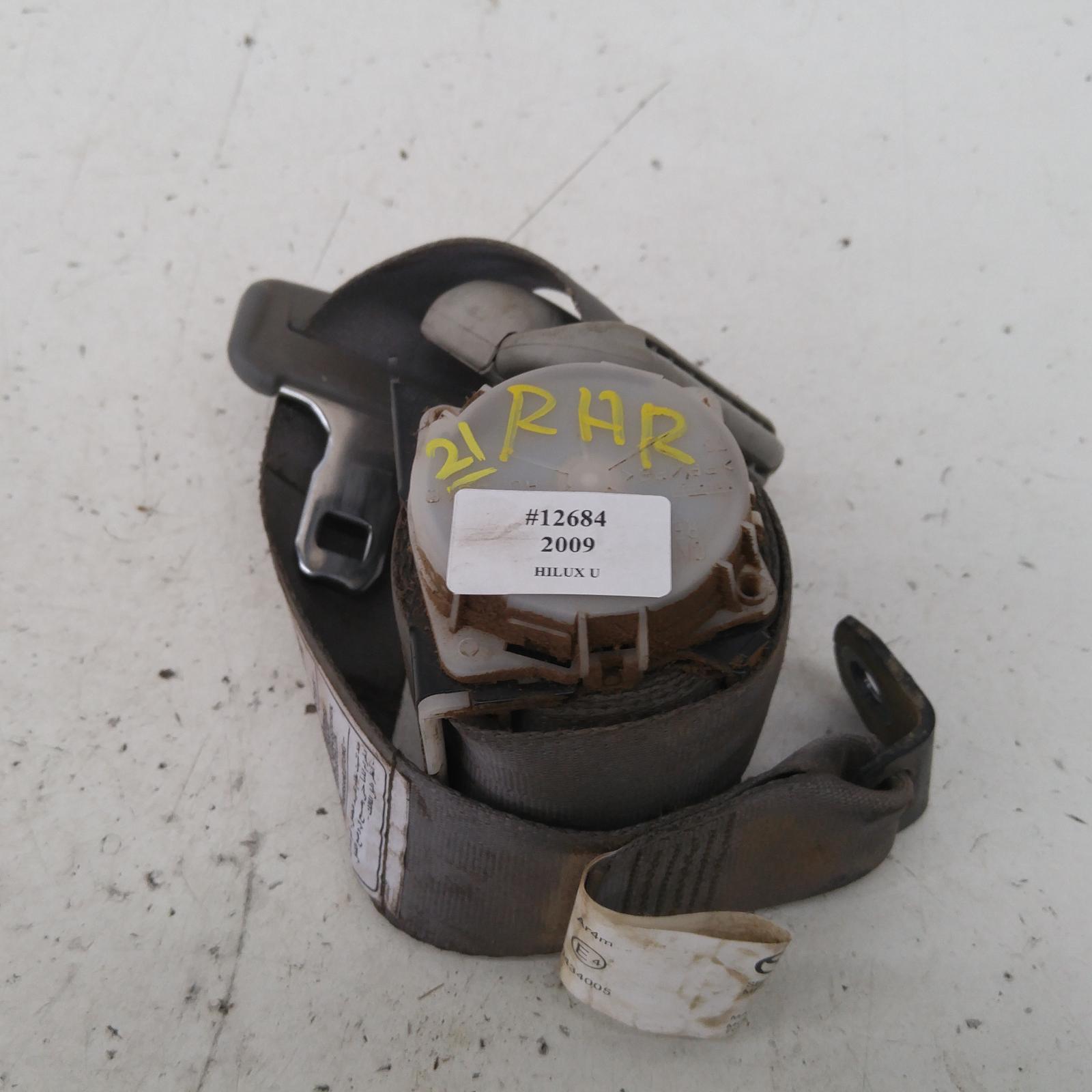 298534, Used seat belt stalk for 2009 hilux rh rear, seat belt only