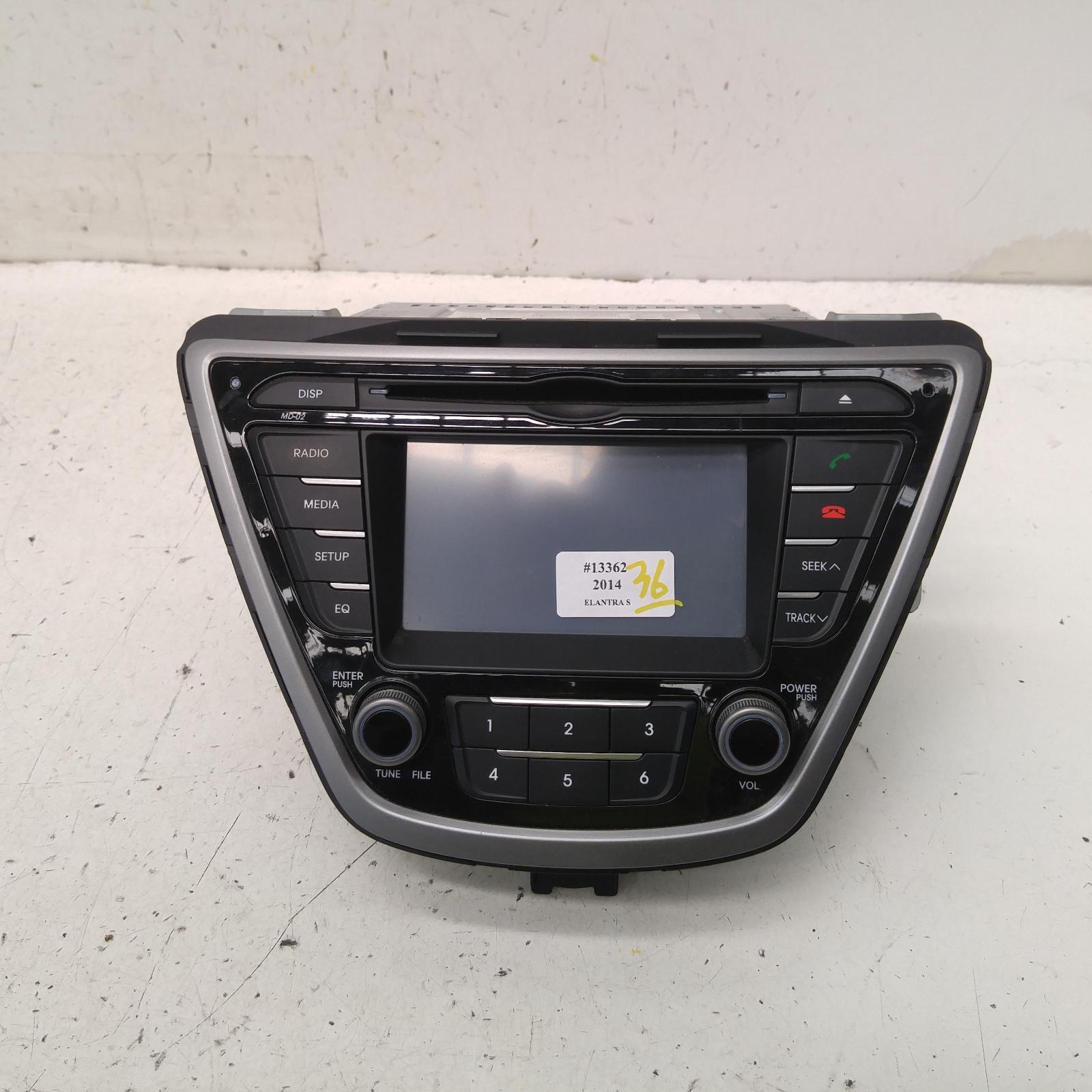 Elantra Stereo/head Unit 2013-2015 large colour display screen,dual knob type,md,10/13-11/15 00013362 #311253
