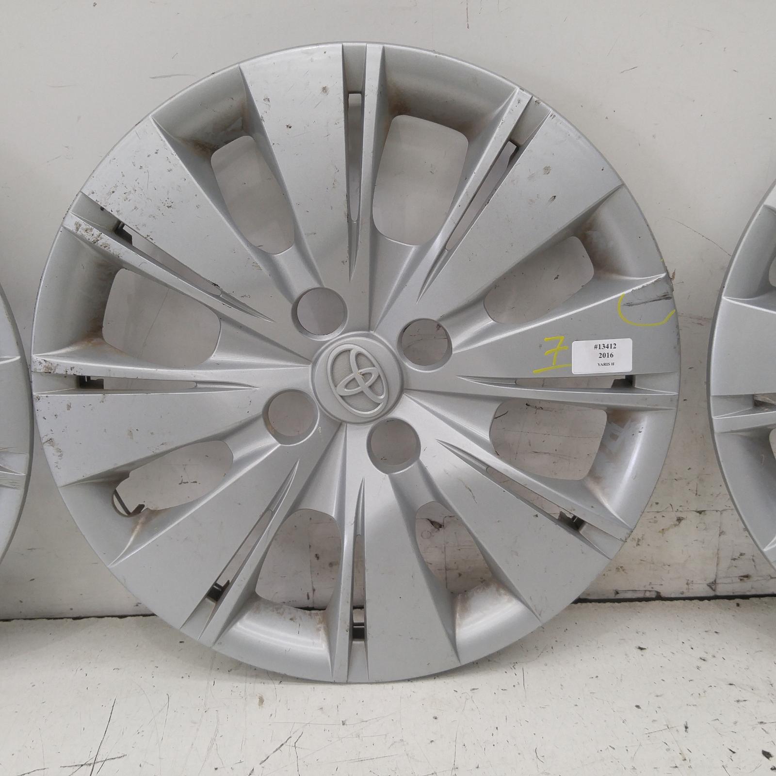 314941, Used wheel cover hub cap for 2016 yaris xp130 series, 10/1112/19