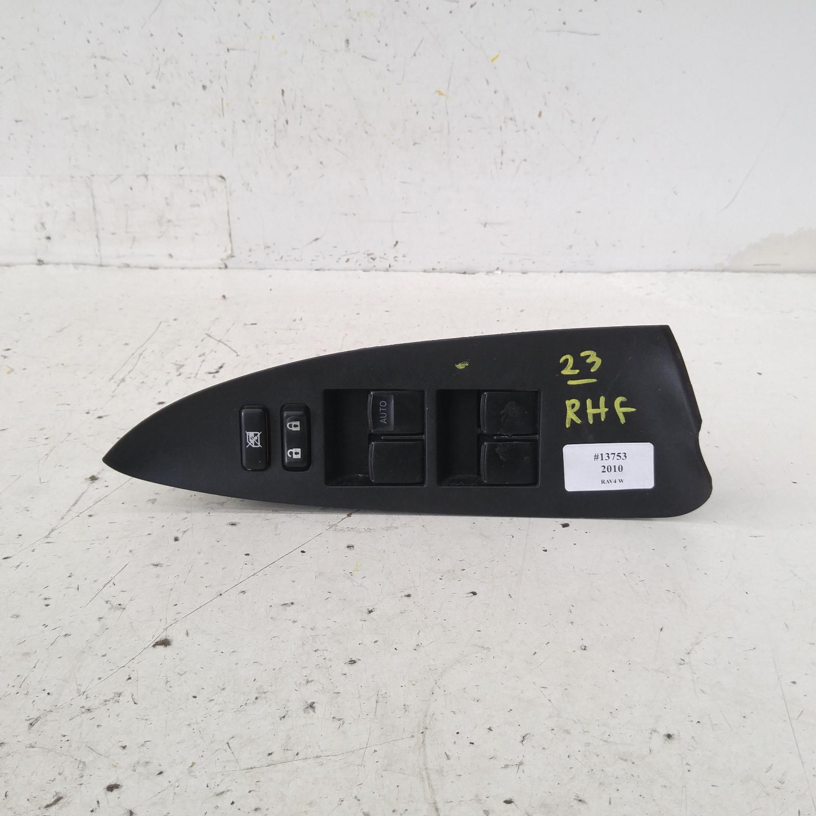 319572, Used power door window switch for 2010 rav4 rh front (master