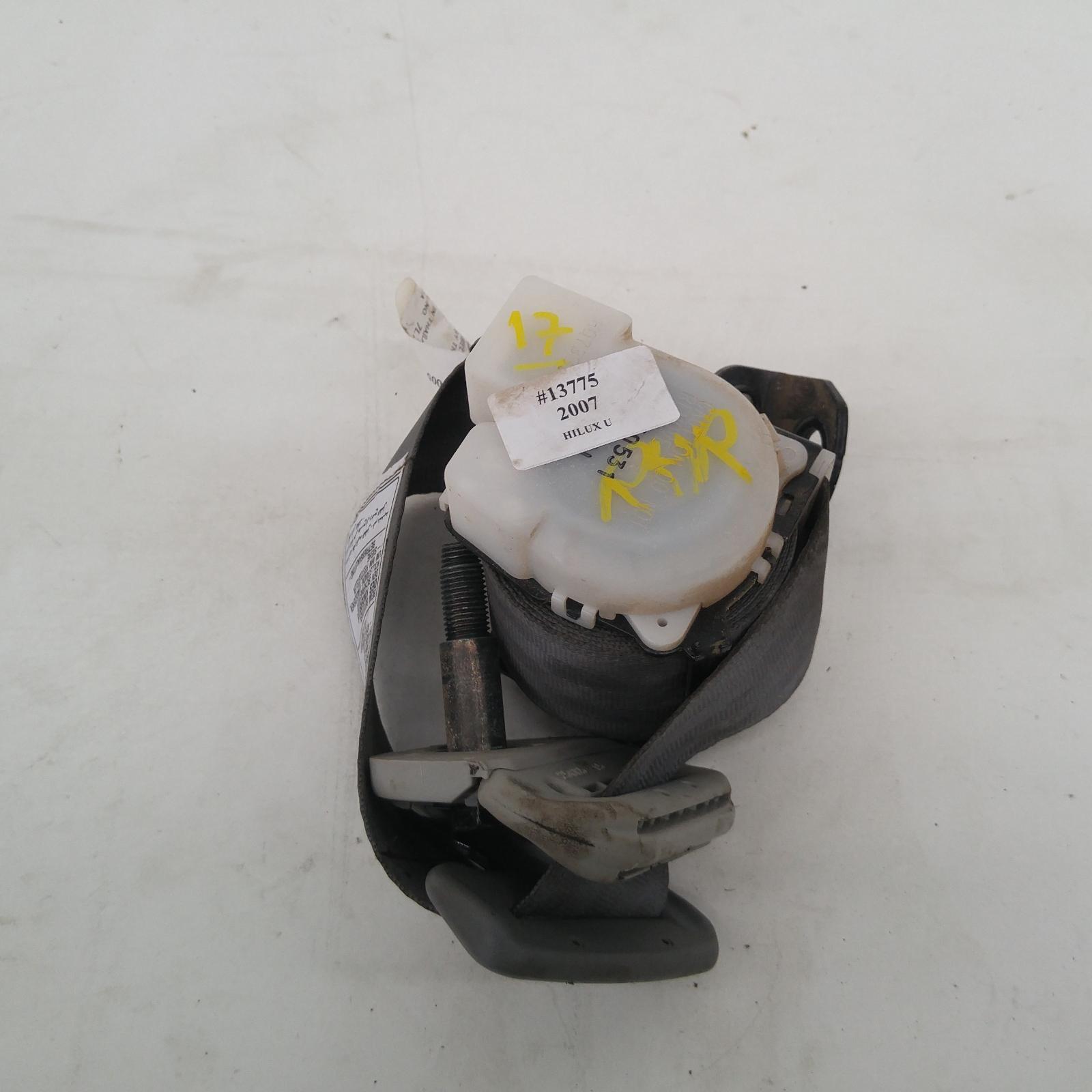 Hilux Seat Belt Stalk 2005-2011 rh rear,seat belt only,dual cab,light grey,03/05-06/11 00013775 #323043