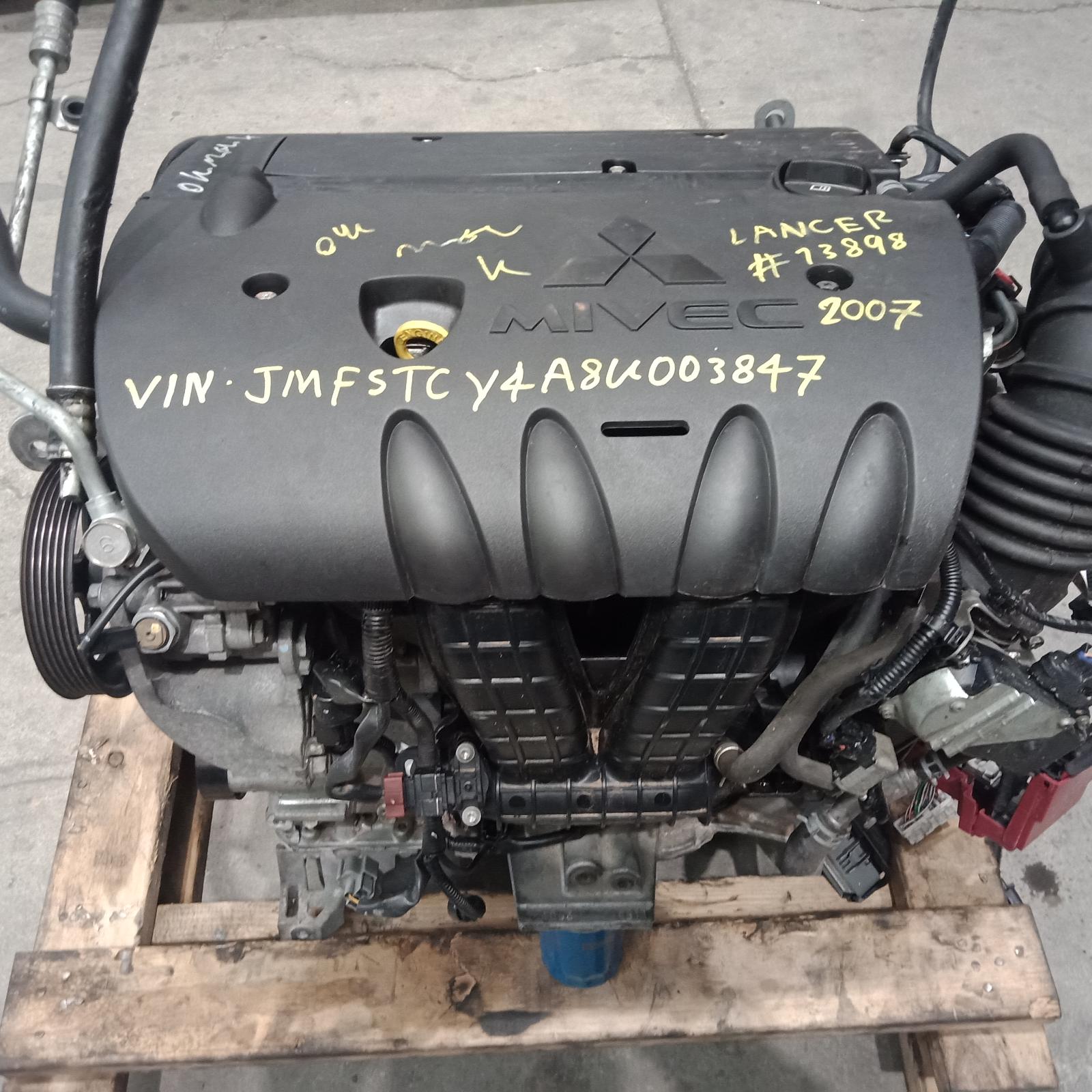 Lancer Engine 2007-2011 petrol,2.0,4b11,non turbo,non egr type,cj,07/07-08/11 00013898 #324837