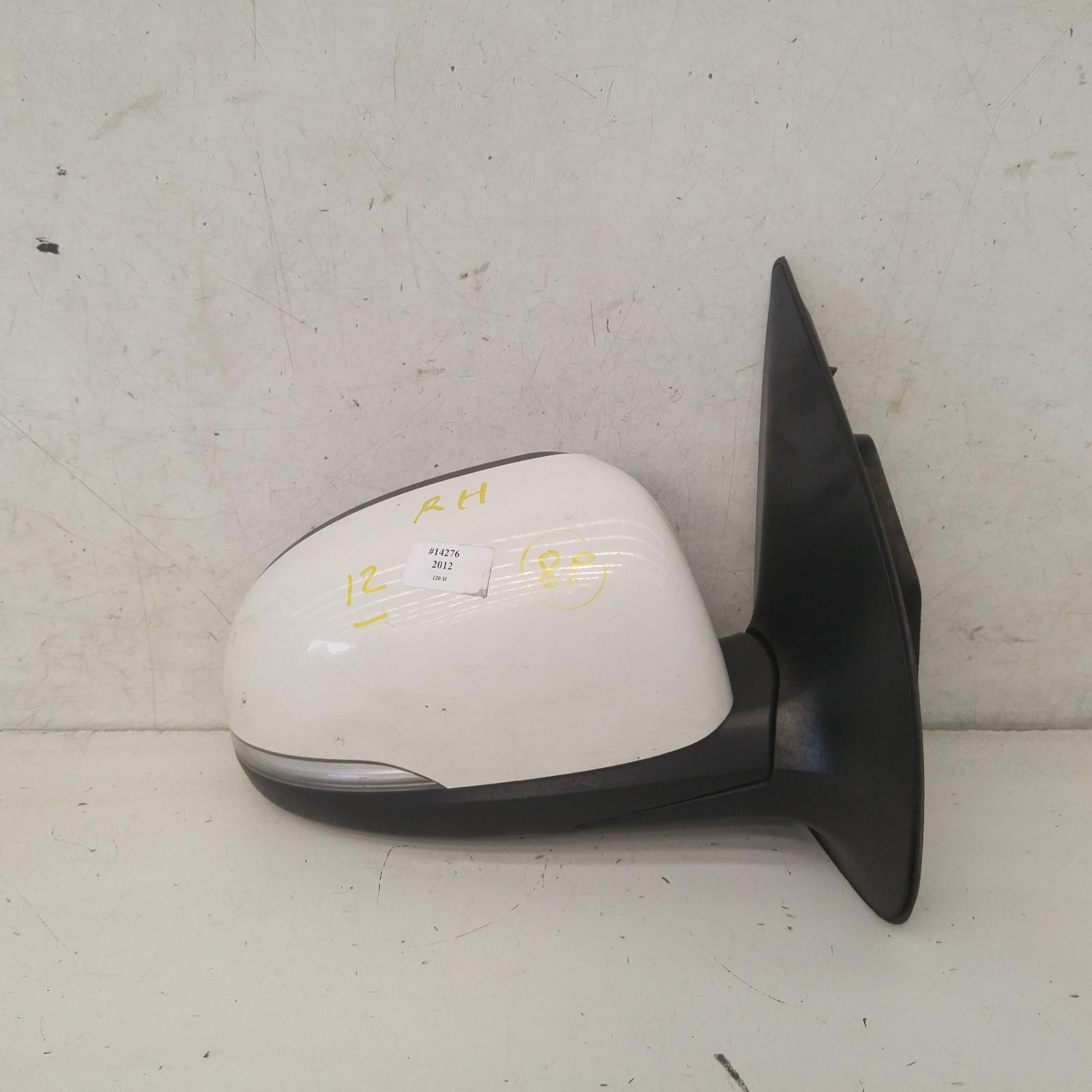 I20 Door Mirror Right 2012-2015 pb,power folding,w/ flasher type,03/12-12/15 00014276 #332027