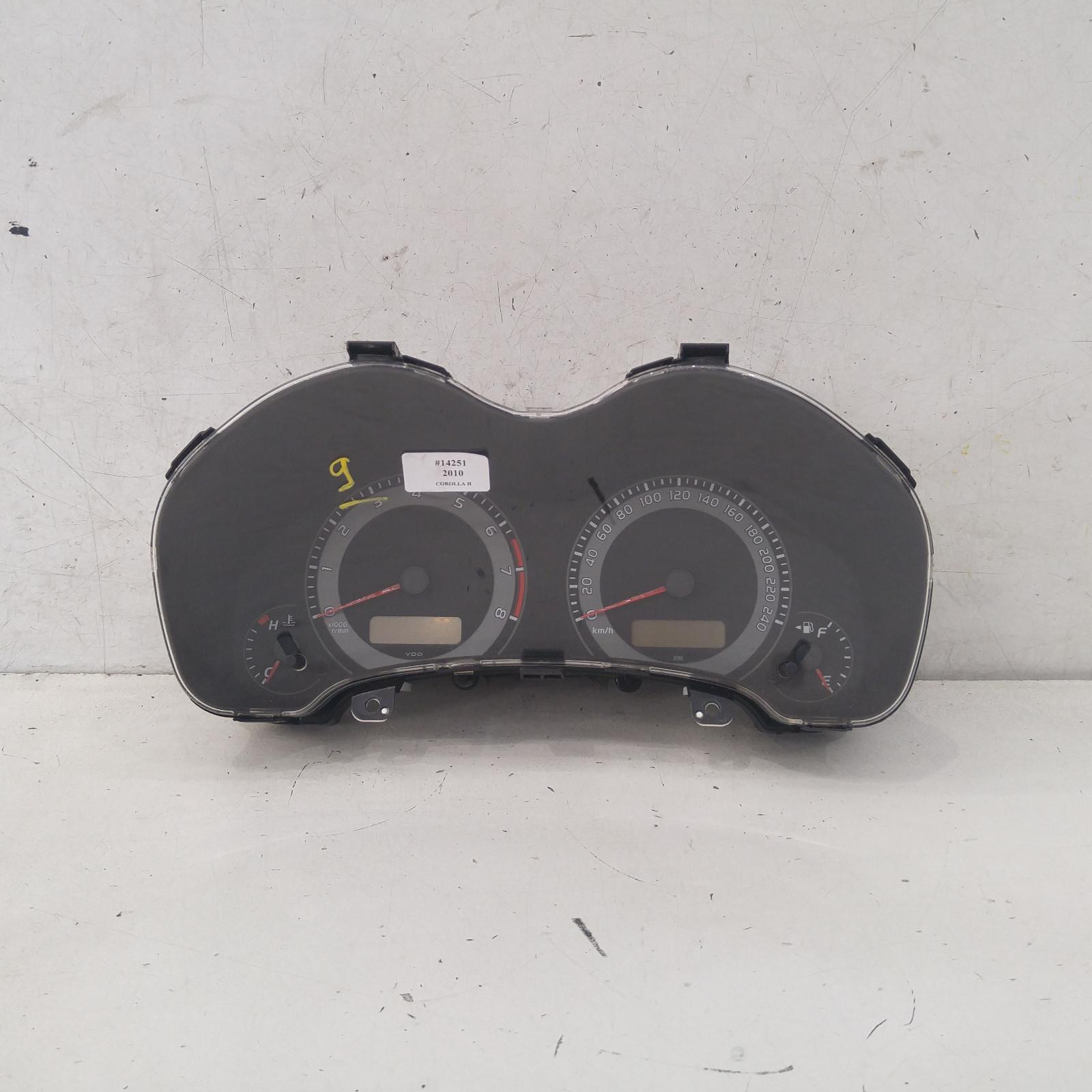 Corolla Instrument Cluster 2009-2012 auto,zre152r,hatch,standard type,12/09-09/12 00014251 #332745