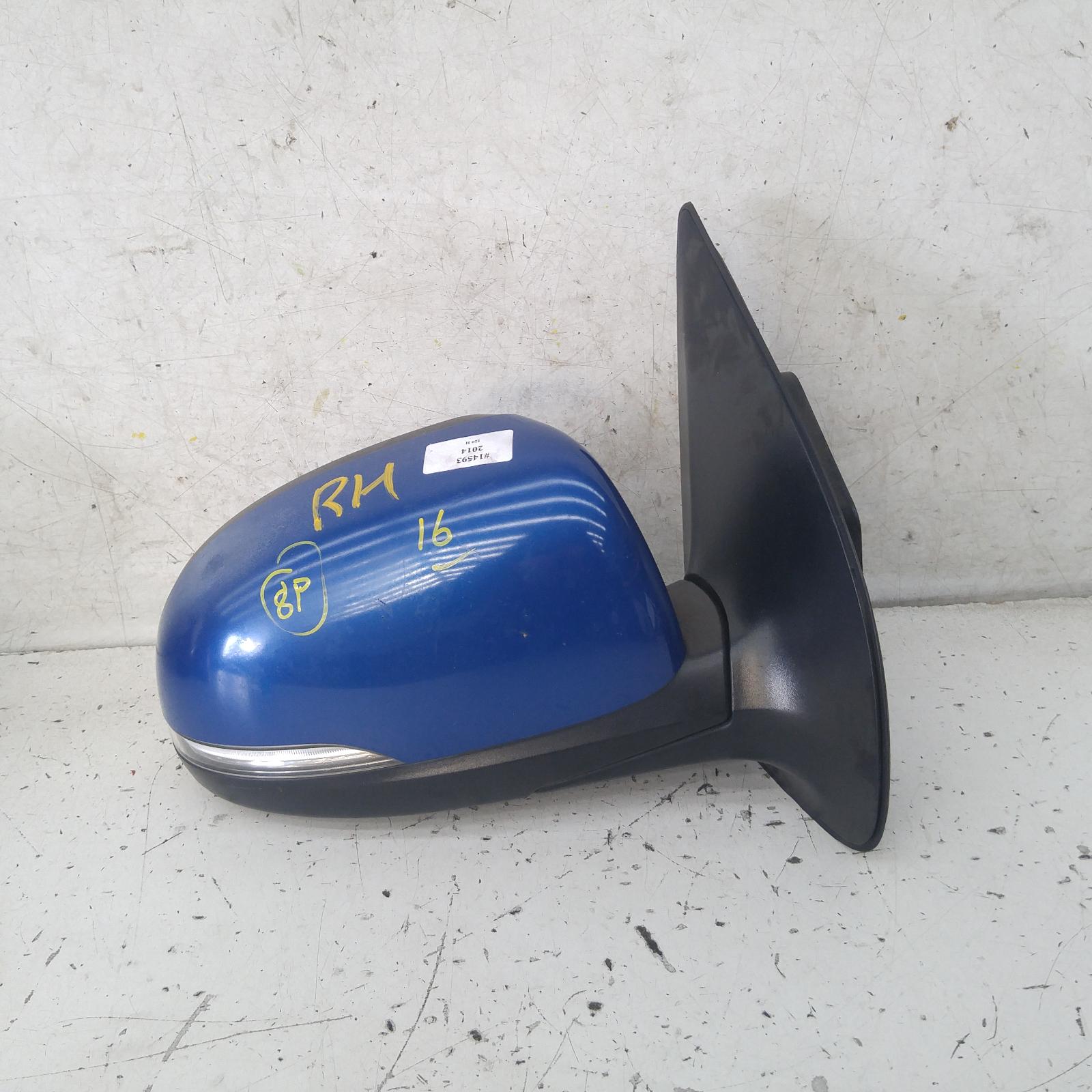 I20 Door Mirror Right 2012-2015 pb,power folding,w/ flasher type,03/12-12/15 00014593 #343786