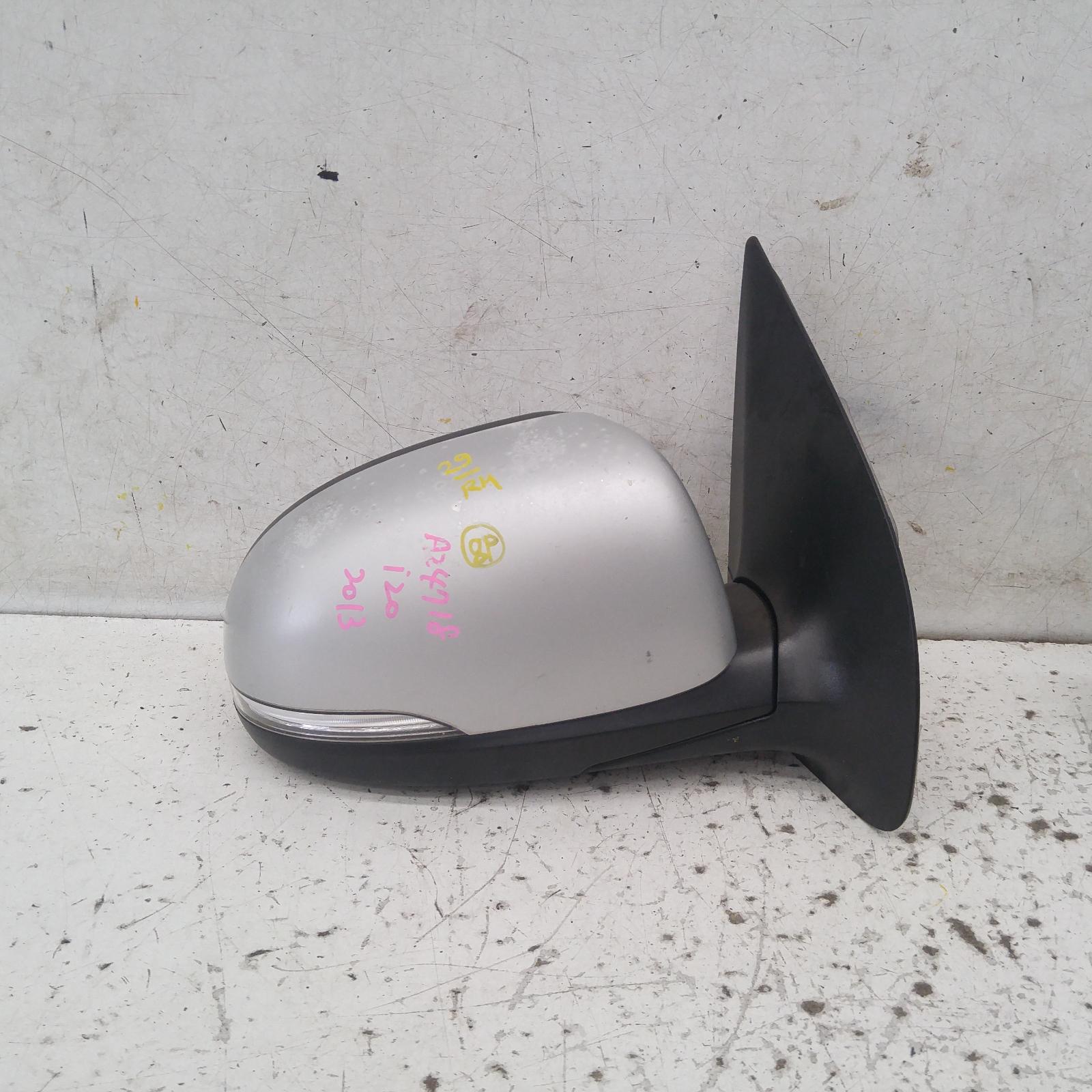 I20 Door Mirror Right 2012-2015 pb,power folding,w/ flasher type,03/12-12/15 partwh #366282