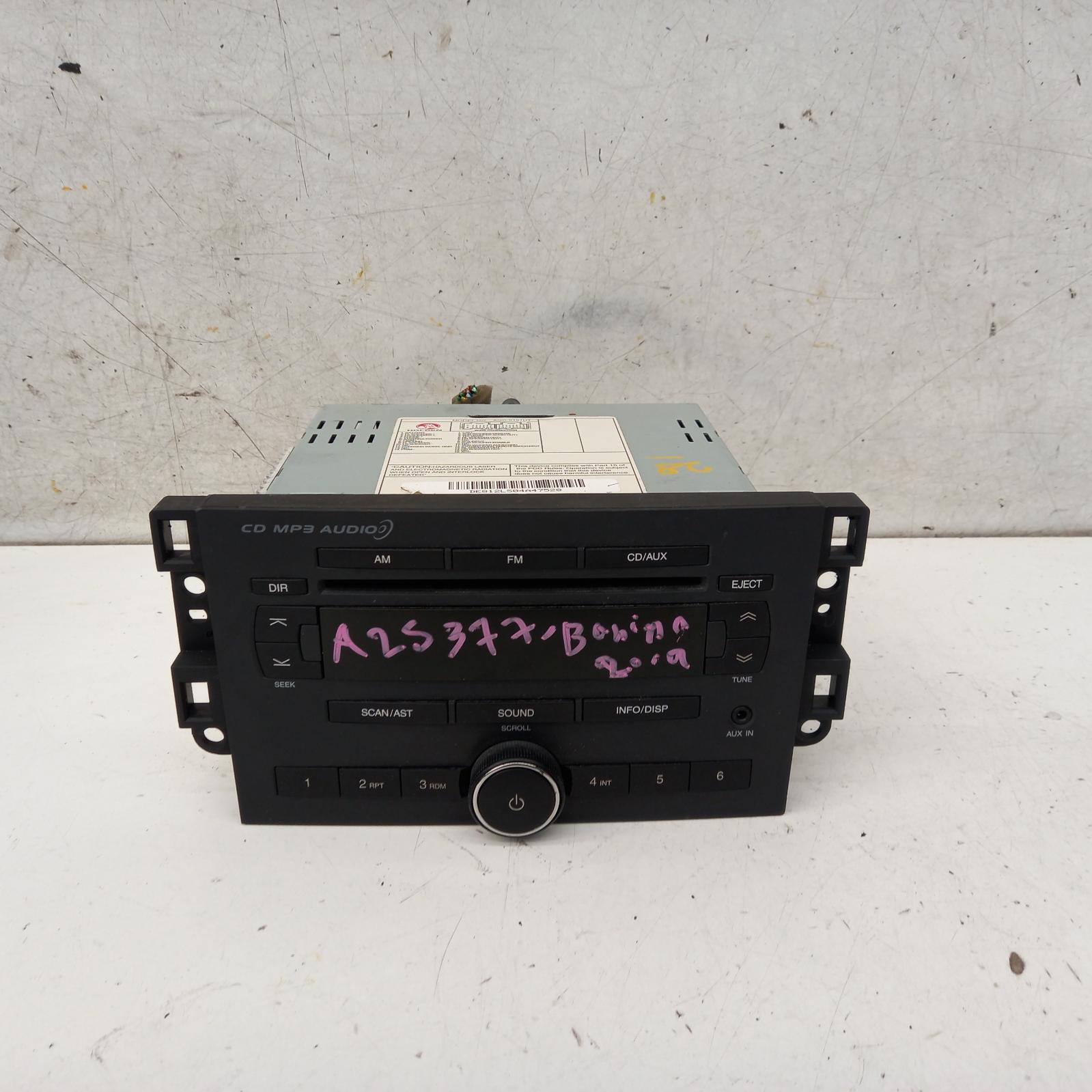 Barina Stereo/head Unit 2008-2012 cd player w/ aux,tk,08/08-12/12 partwh #375527