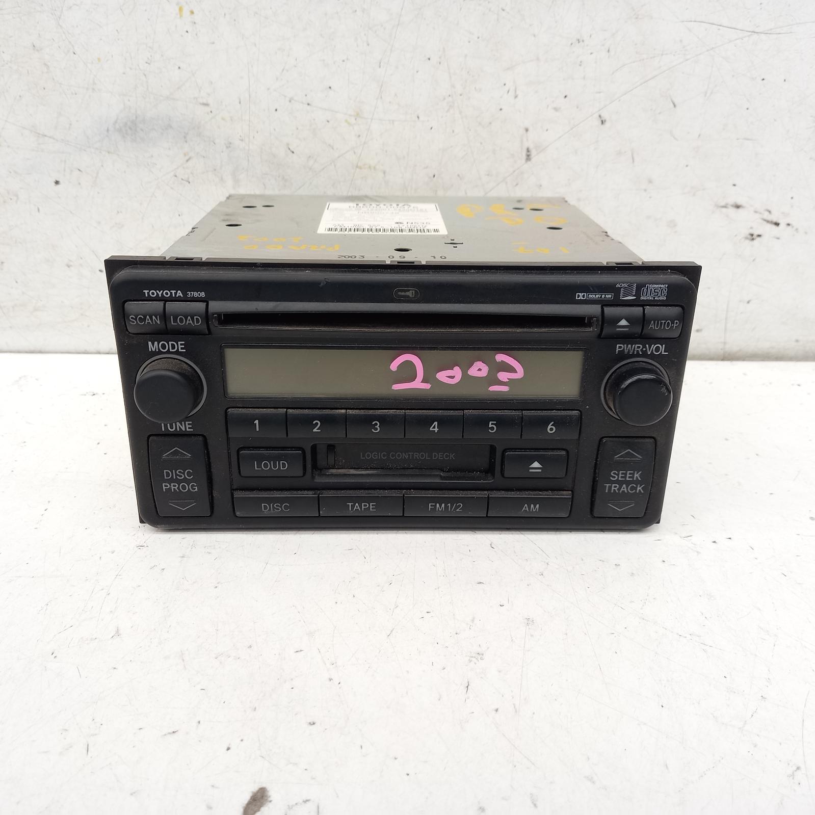 Prado Stereo/head Unit 2003-2009 6 disc cd stacker (p/n on face 37808),120 series,02/03-10/09 partwh #375597