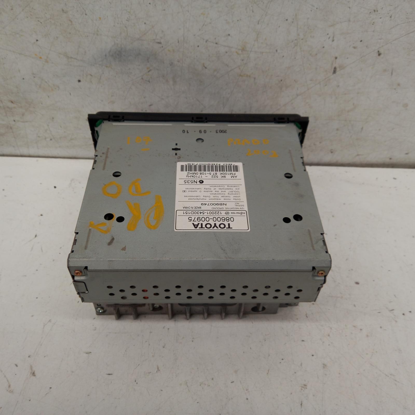 Prado Stereo/head Unit 2003-2009 6 disc cd stacker (p/n on face 37808),120 series,02/03-10/09 partwh #375597