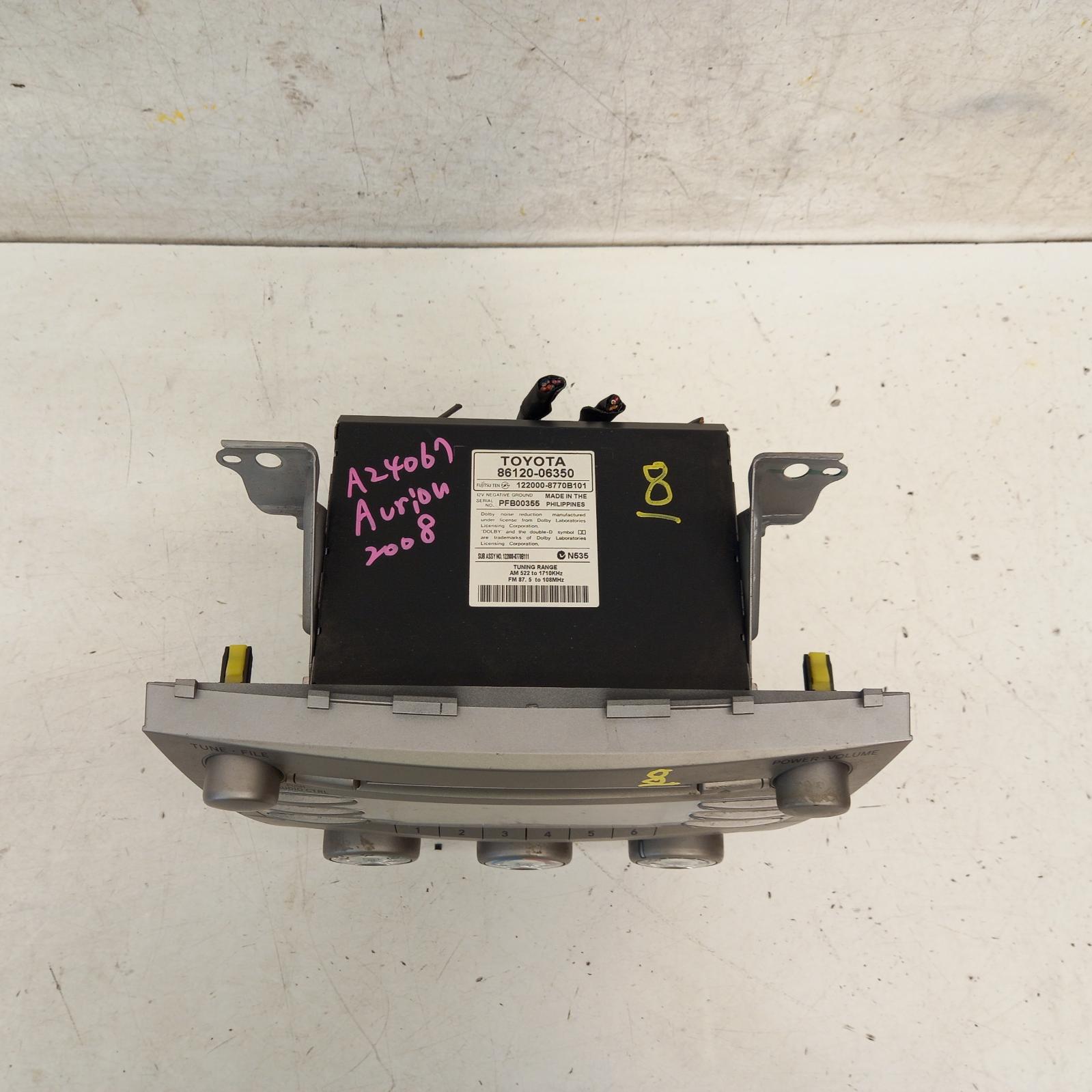Aurion Stereo/head Unit 2006-2012 cd player,gsv40r,10/06-03/12 partwh #378469