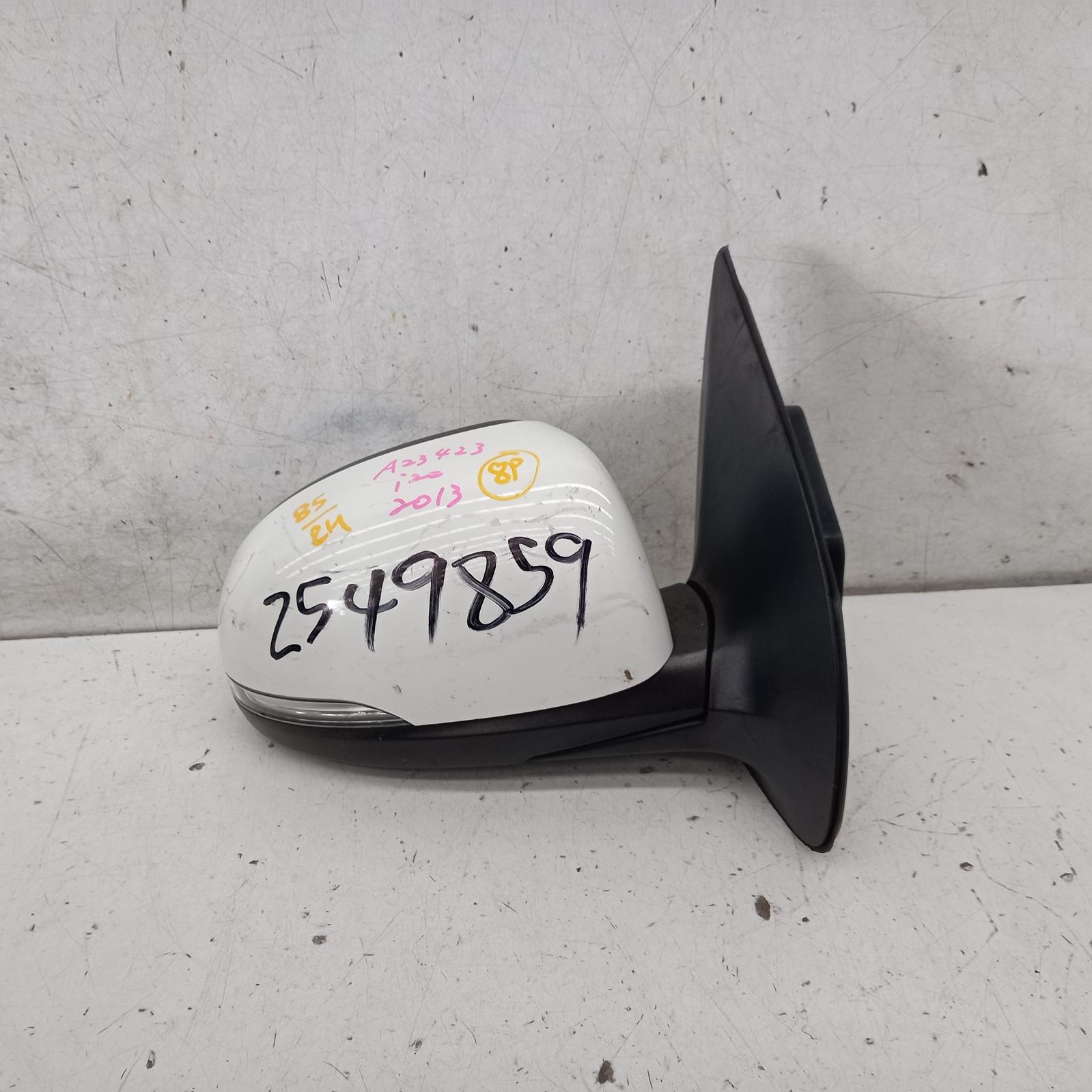 I20 Door Mirror Right 2012-2015 pb,power folding,w/ flasher type,03/12-12/15 partwh #378879