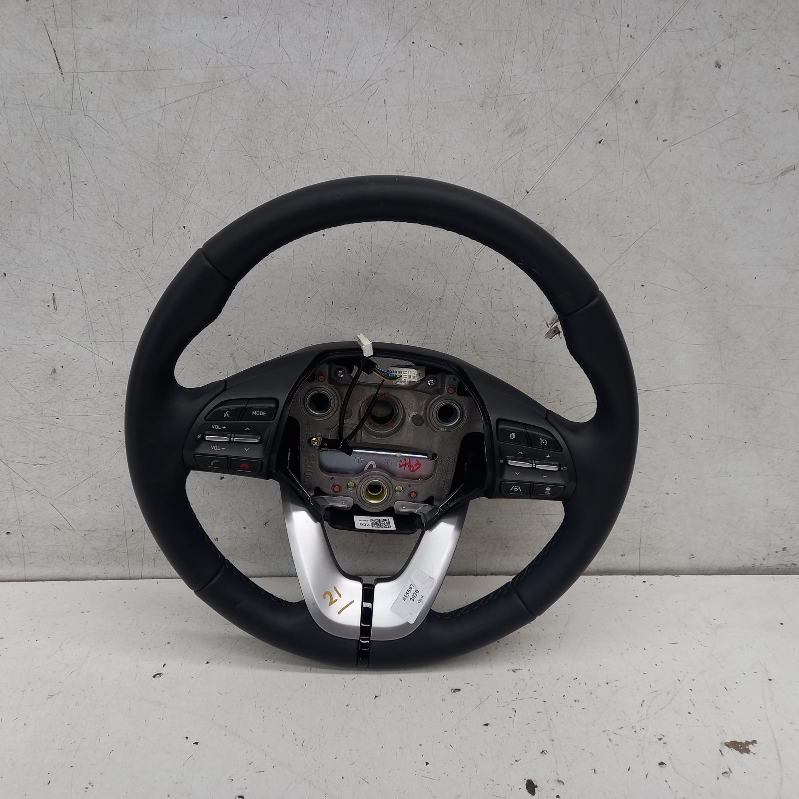 I30 Steering Wheel 2017-2020 leather,black stitch type,pd,03/17- 00015597 #379118