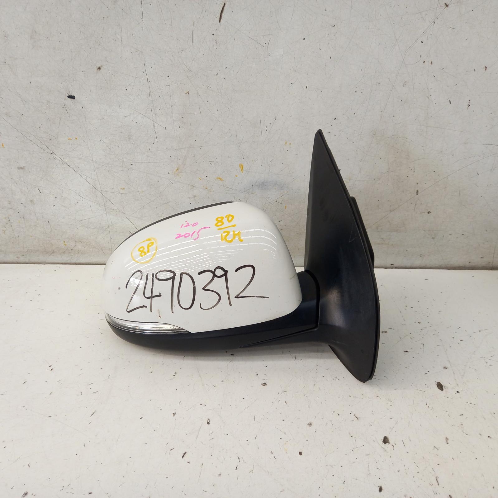 I20 Door Mirror Right 2012-2015 pb,power folding,w/ flasher type,03/12-12/15 partwh #383055