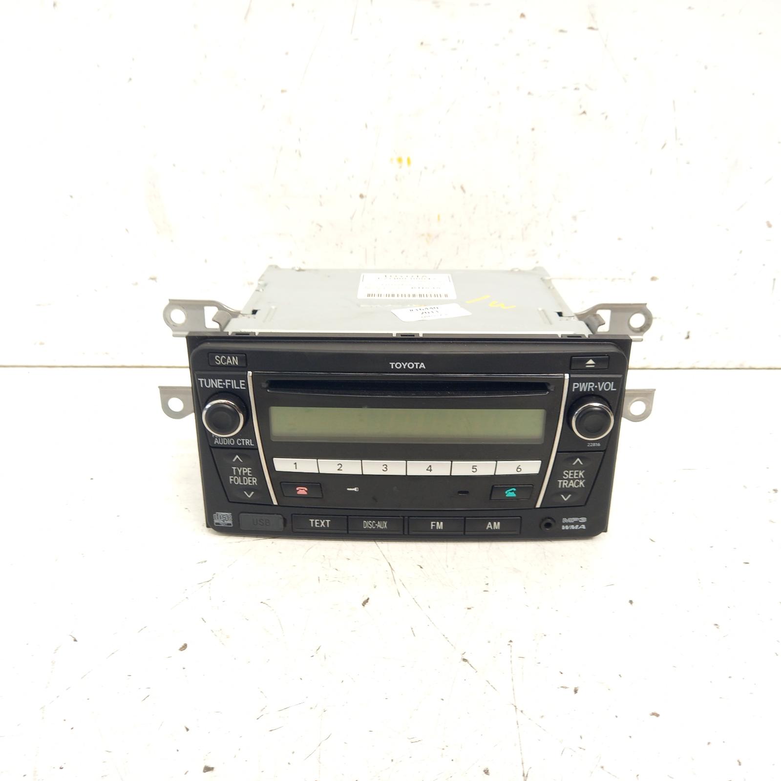 Corolla Stereo/head Unit 2007-2013 radio/cd player,zre152/153r,chrome button,03/07-10/13 00016440 #408631