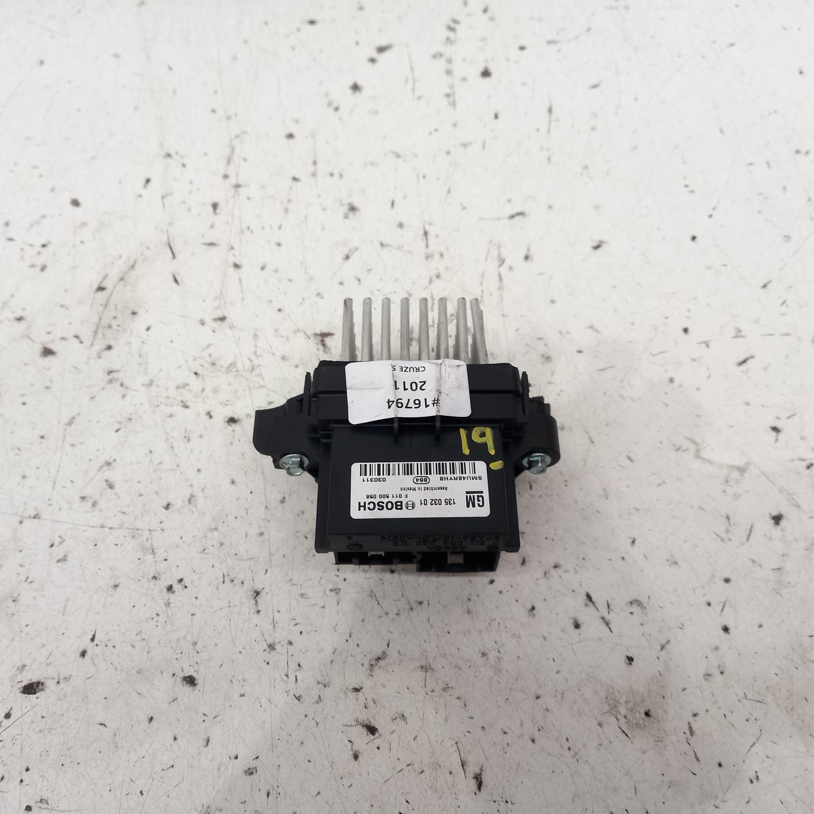 Cruze Fan Speed Resistor 2011-2017 jh,03/11-01/17 00016794 #423003