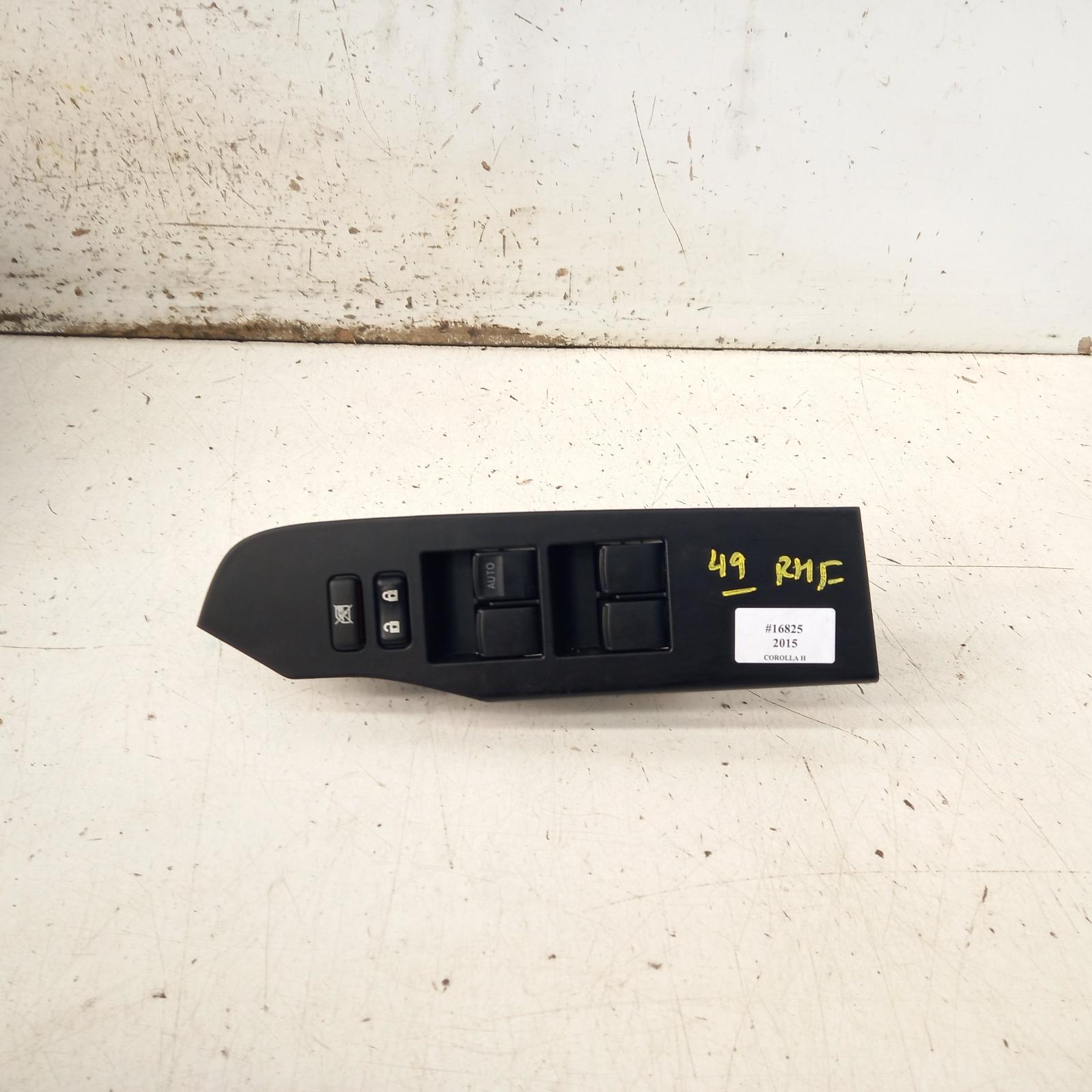 Corolla Power Door Window Switch 2015-2018 rh front (master switch),zre182r,hatch,standard,03/15-06/18 00016825 #424588