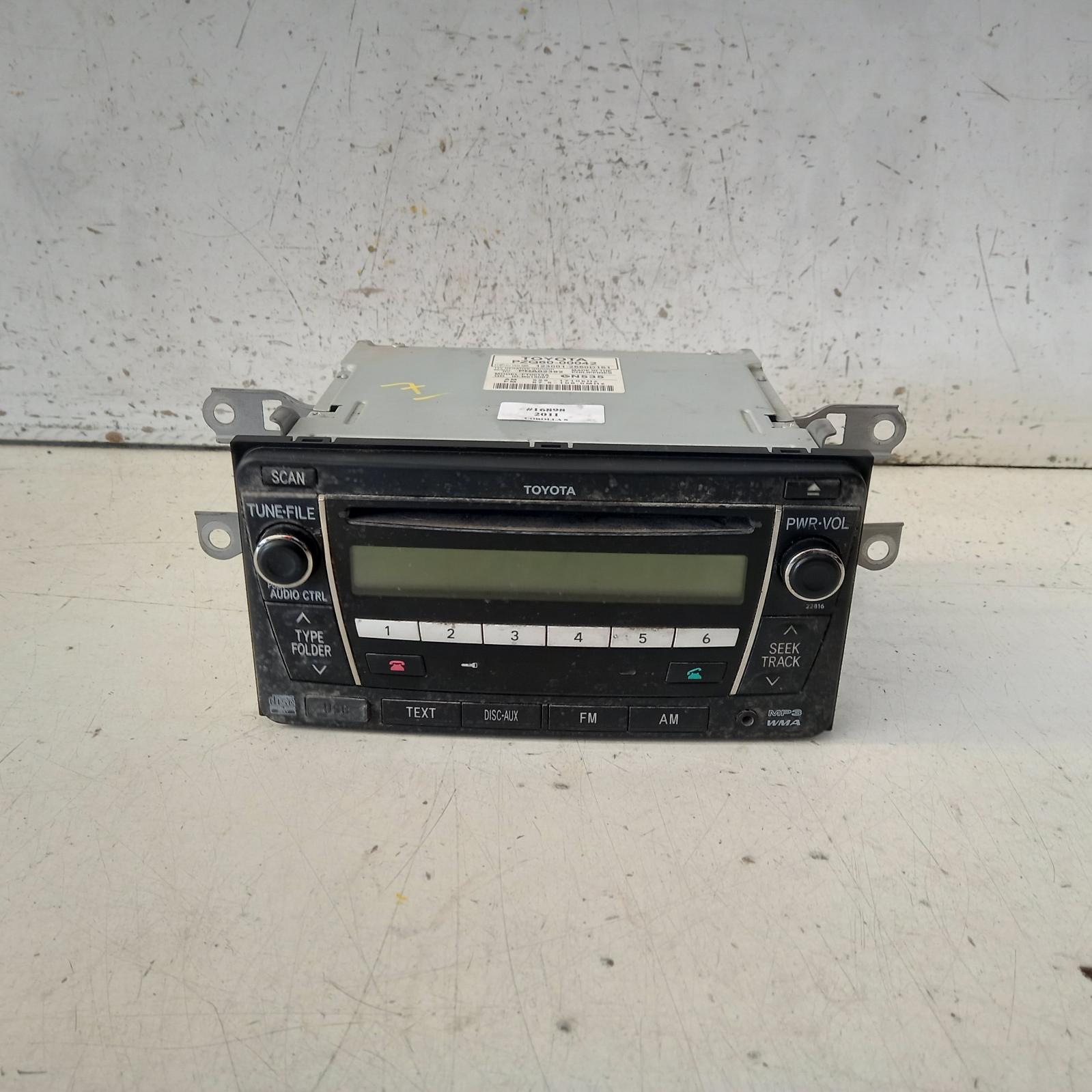 Corolla Stereo/head Unit 2007-2013 radio/cd player,zre152/153r,chrome button,03/07-10/13 00016898 #425653
