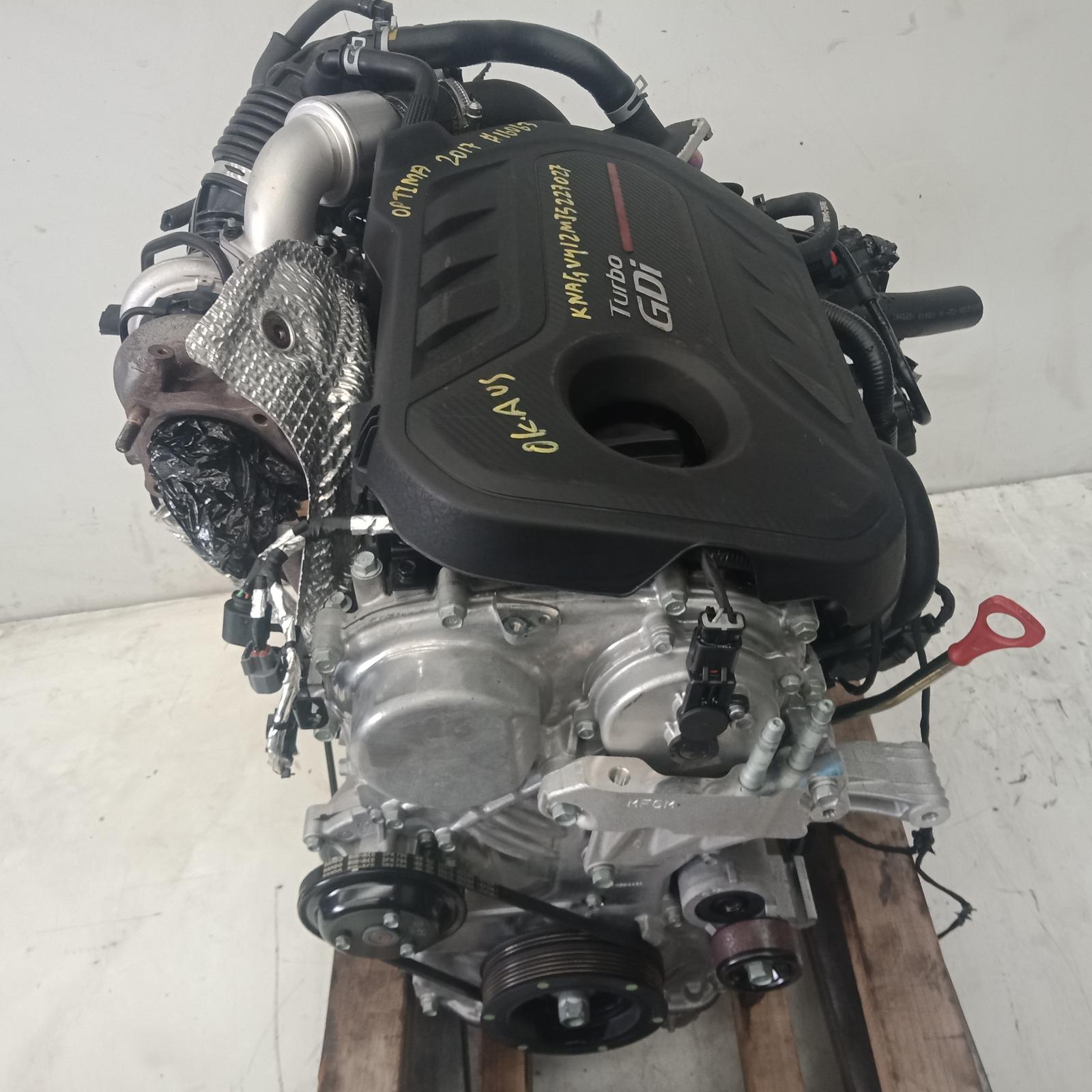 434222, Used engine for 2017 Optima petrol, 2.0, g4kh, turbo, jf, 11/