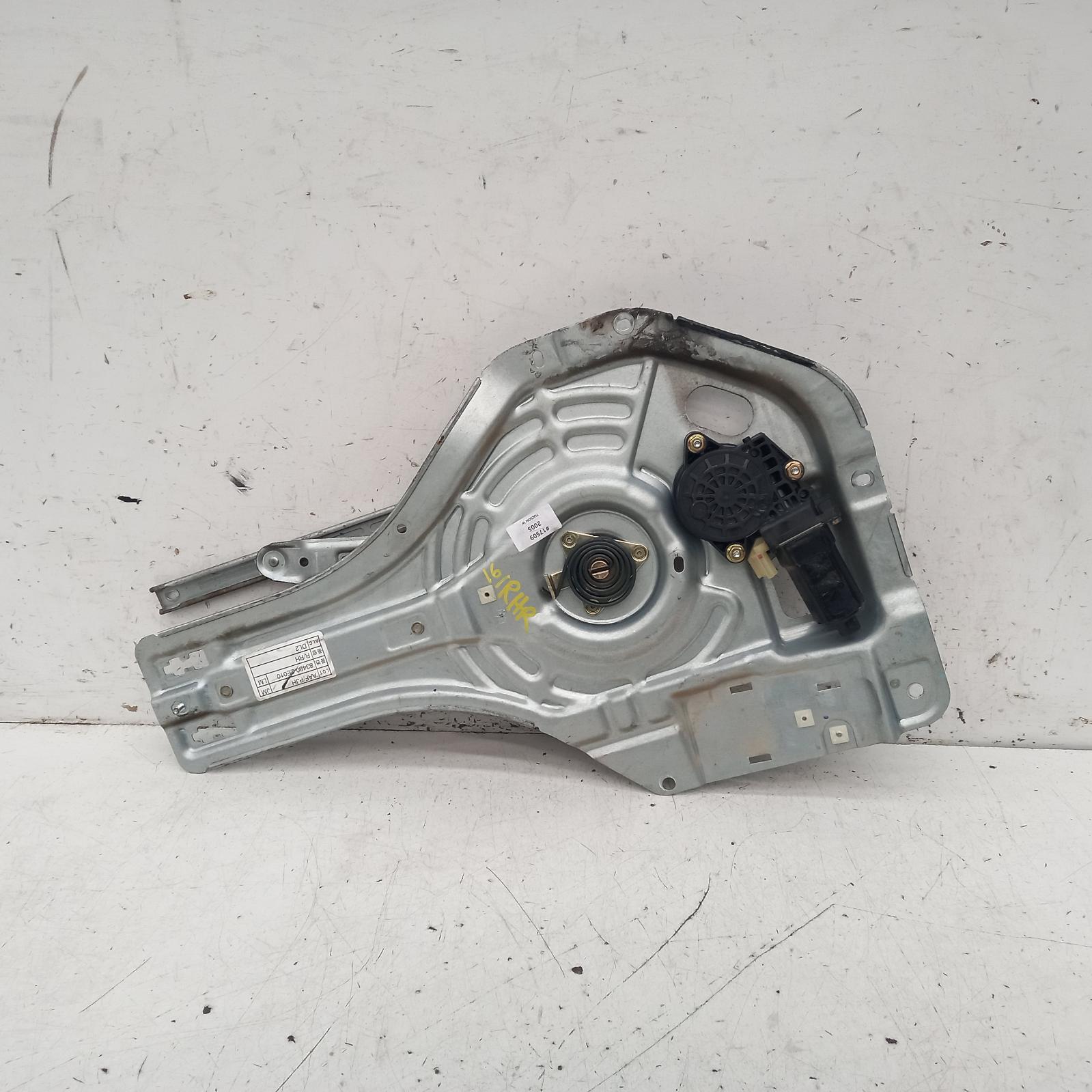 Tucson Window Regulator/motor Rear Right 2004-2010 jm,door reg assy (reg and motor),08/04-01/10 00017509 #455416