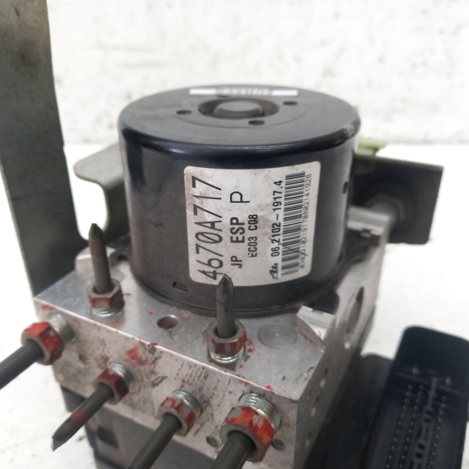 459483, Used abs pump/modulator for 2012 lancer cj, p/n 4670a717, 07/