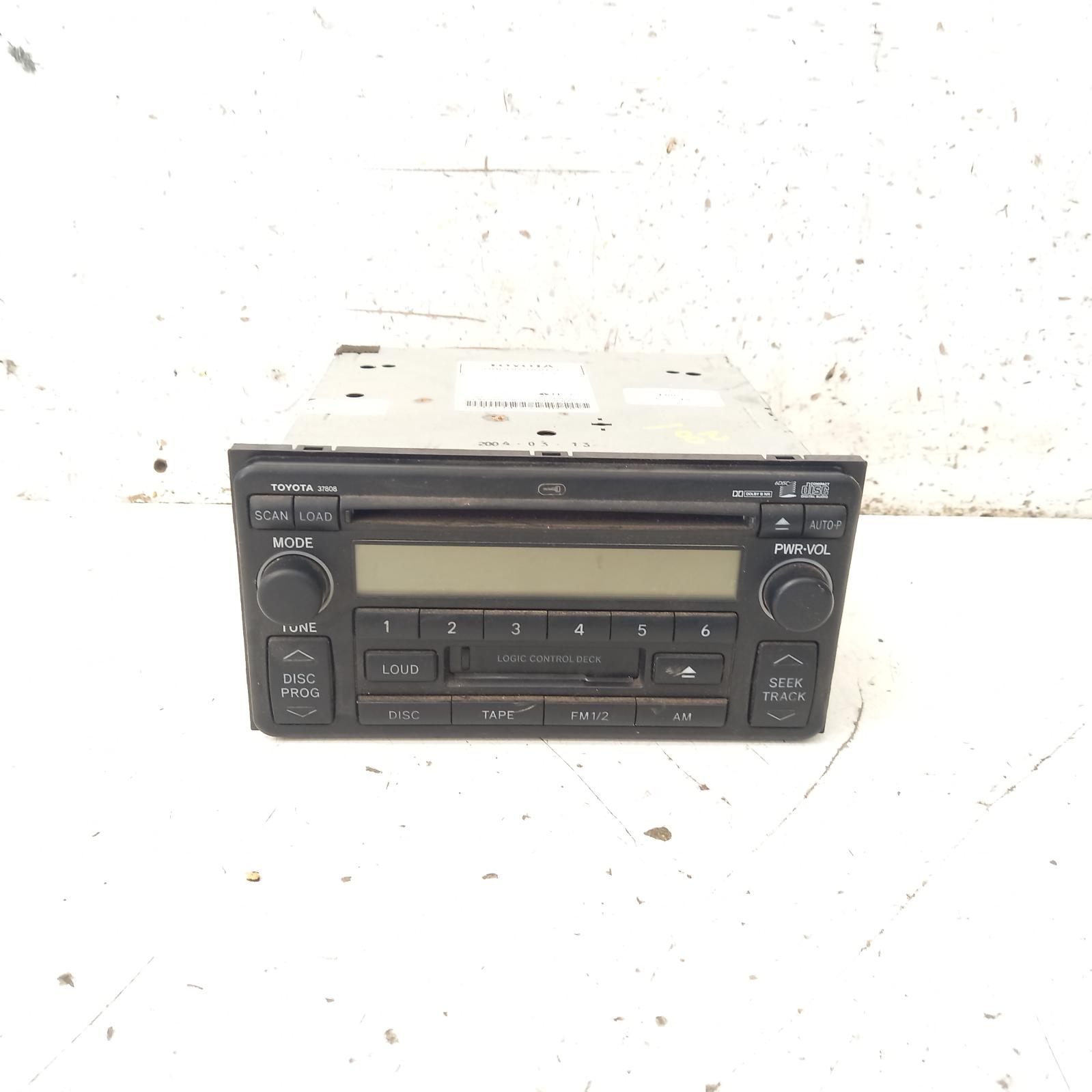 Prado Stereo/head Unit 2003-2009 6 disc cd stacker (p/n on face 37808),120 series,02/03-10/09 00017579 #460430
