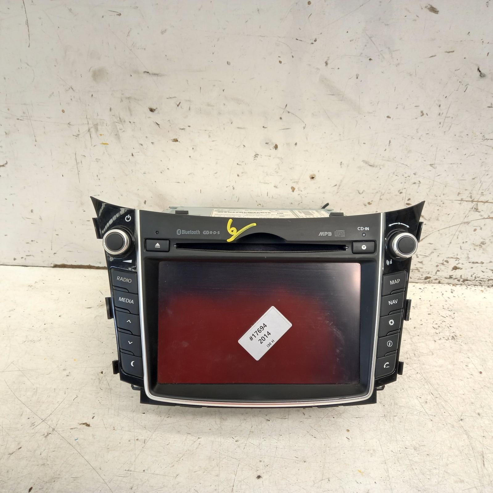 I30 Stereo/head Unit 2012-2017 7 in touchscreen,w/ sat nav,phone controls,mp3,bluetooth,gd,03/12-02/17 00017694 #463452