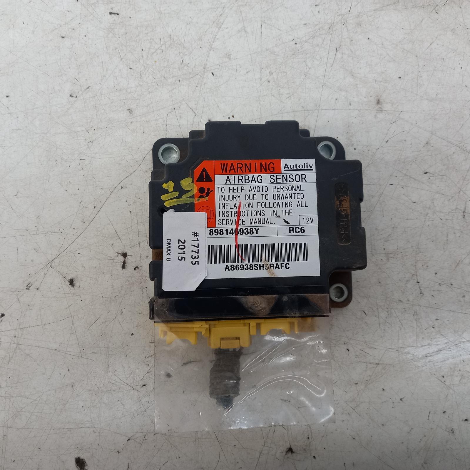 463805, Used airbag module/sensor for 2015 dmax module, rc, 05/1206/20