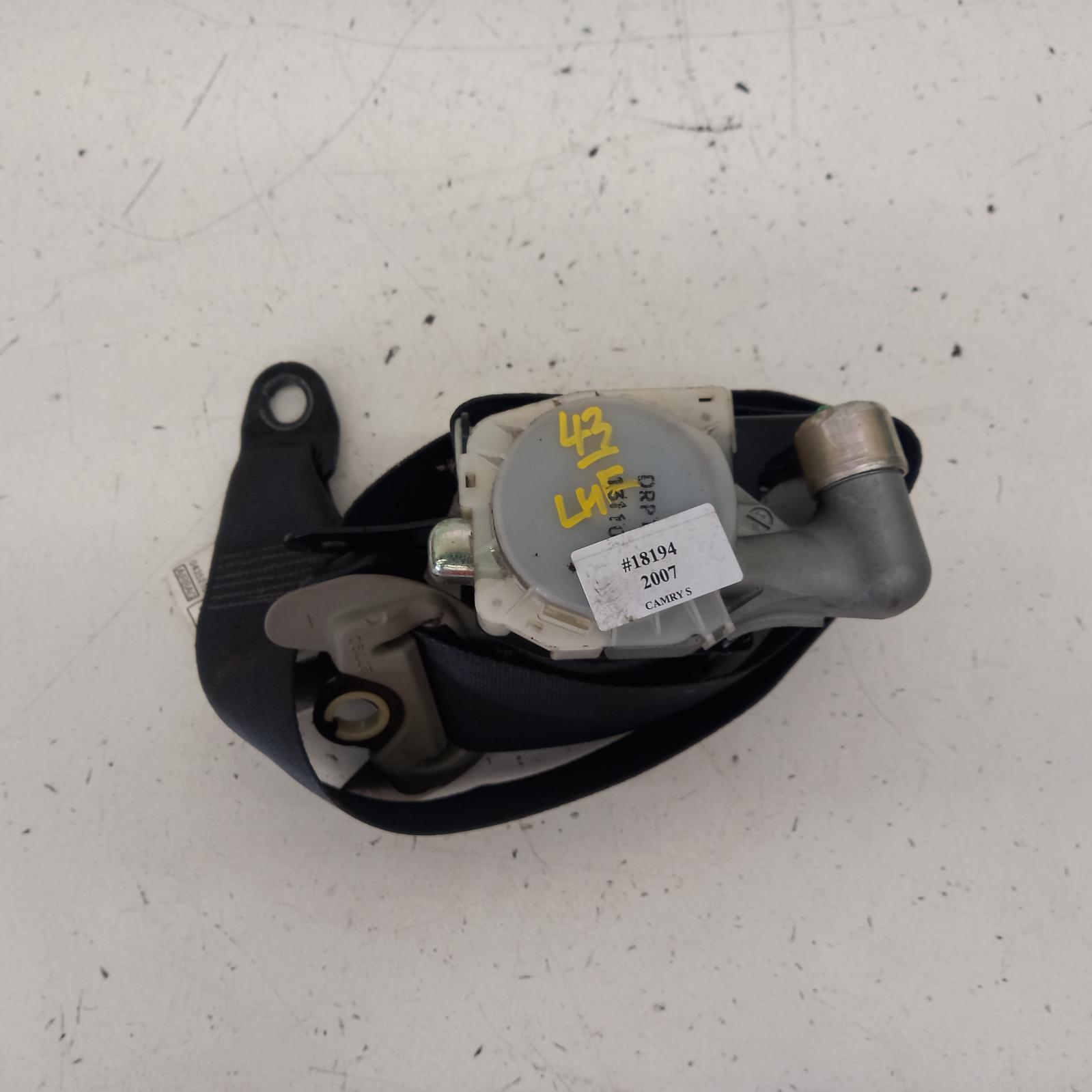 Camry Seat Belt Stalk 2006-2011 lh front,seat belt only,acv40,06/06-11/11 00018194 #495723