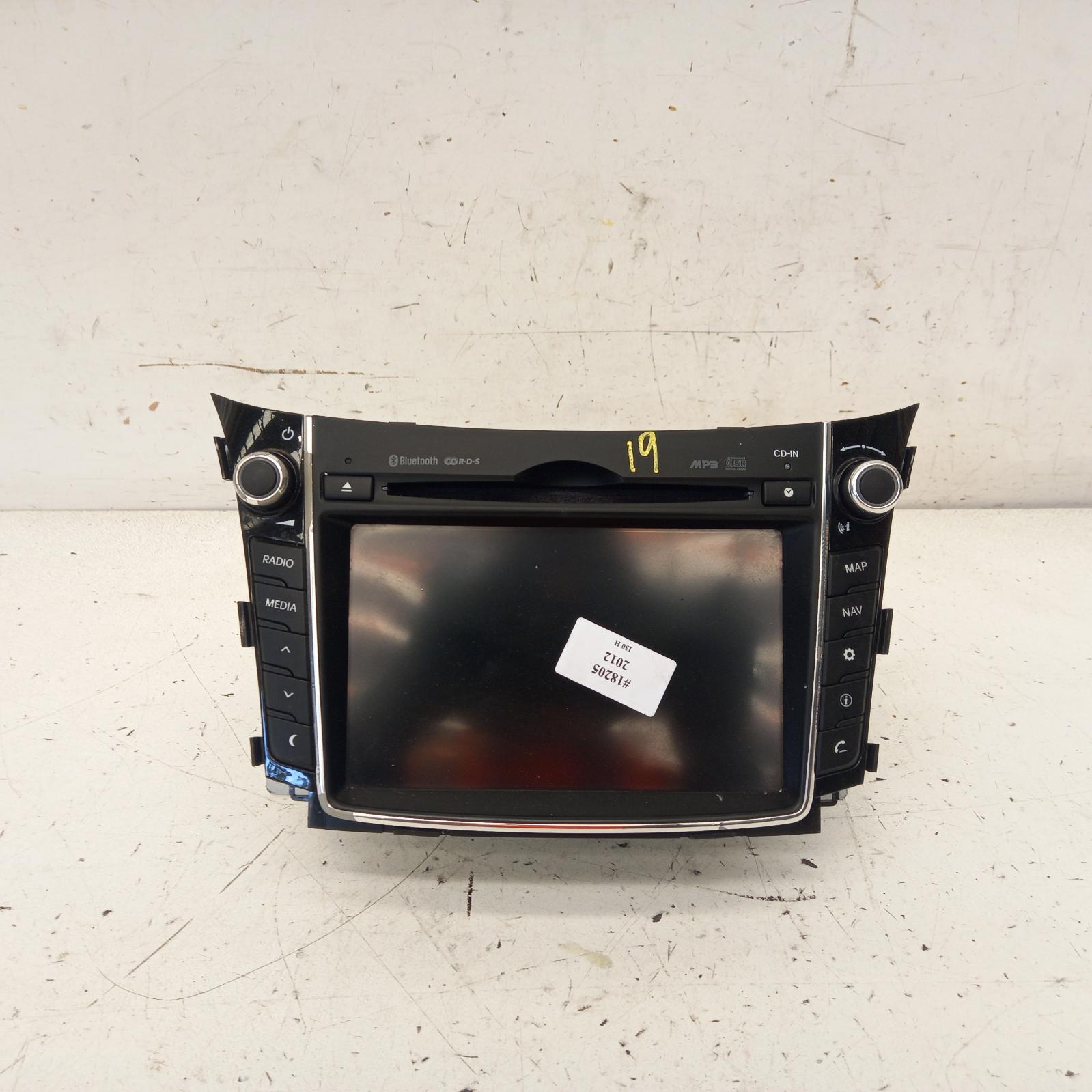 I30 Stereo/head Unit 2012-2017 7 in touchscreen,w/ sat nav,phone controls,mp3,bluetooth,gd,03/12-02/17 00018205 #495852