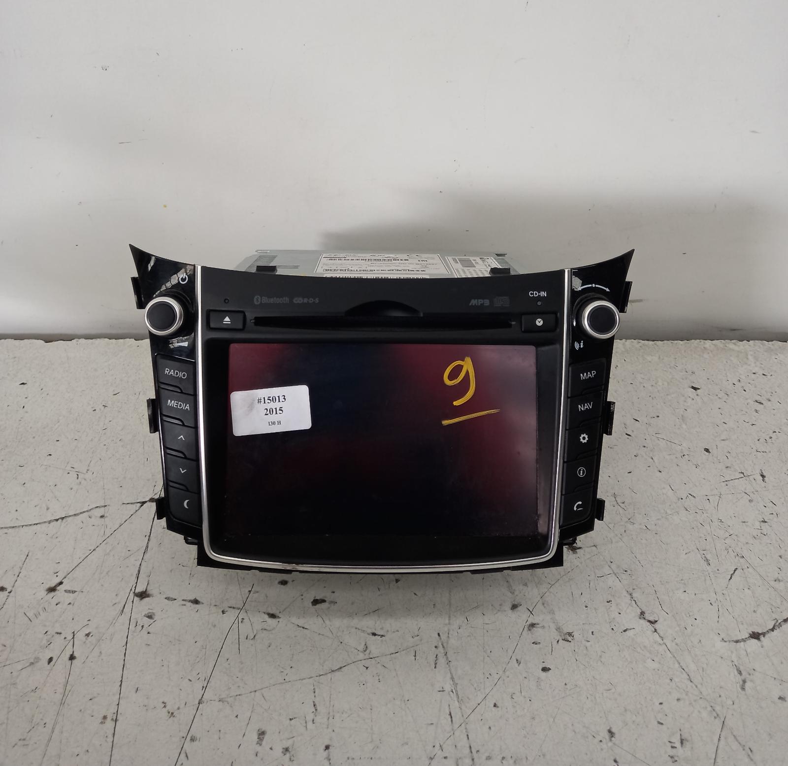 I30 Stereo/head Unit 2012-2017 7 in touchscreen,w/ sat nav,phone controls,mp3,bluetooth,gd,03/12-02/17 00015013 #357329