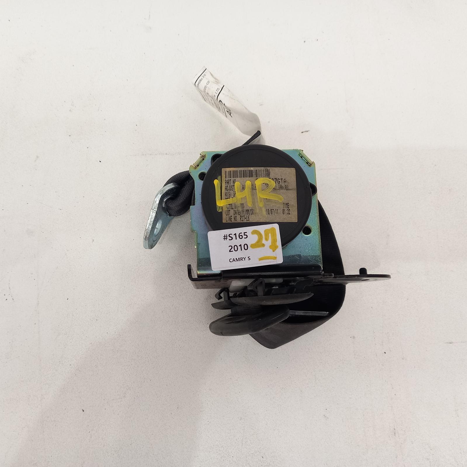 Camry Seat Belt Stalk 2006-2011 lh rear,seat belt only,acv40,06/06-11/11 s165 #503743